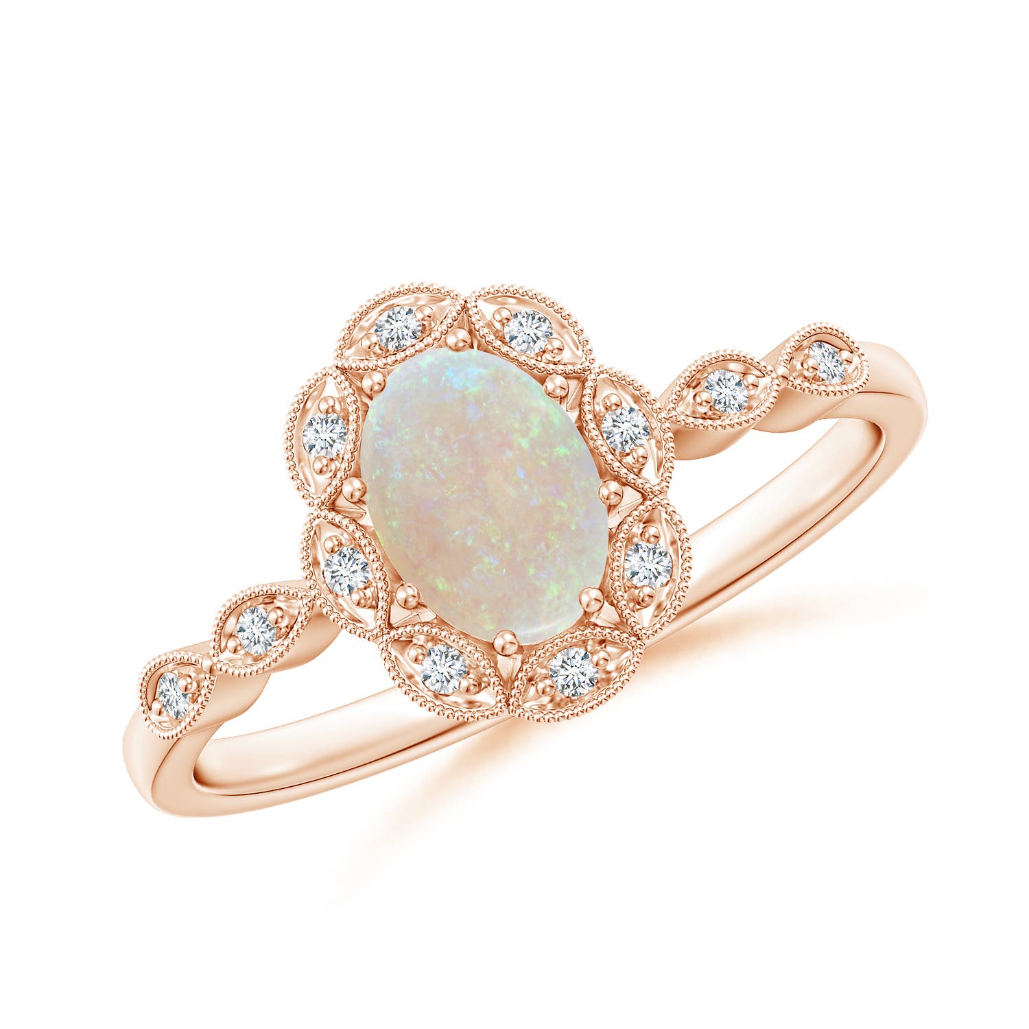 AA - Opal / 0.51 CT / 14 KT Rose Gold