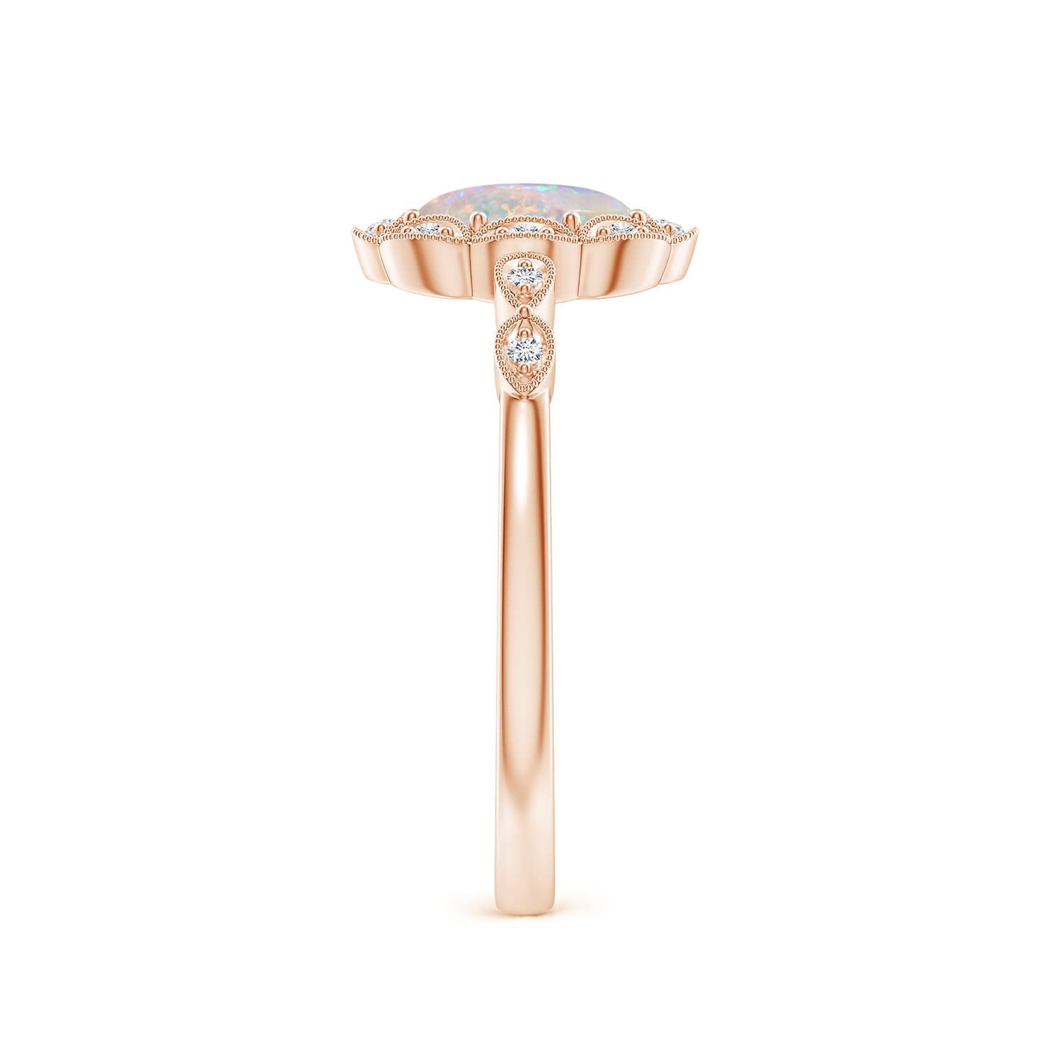 AAAA - Opal / 0.51 CT / 14 KT Rose Gold