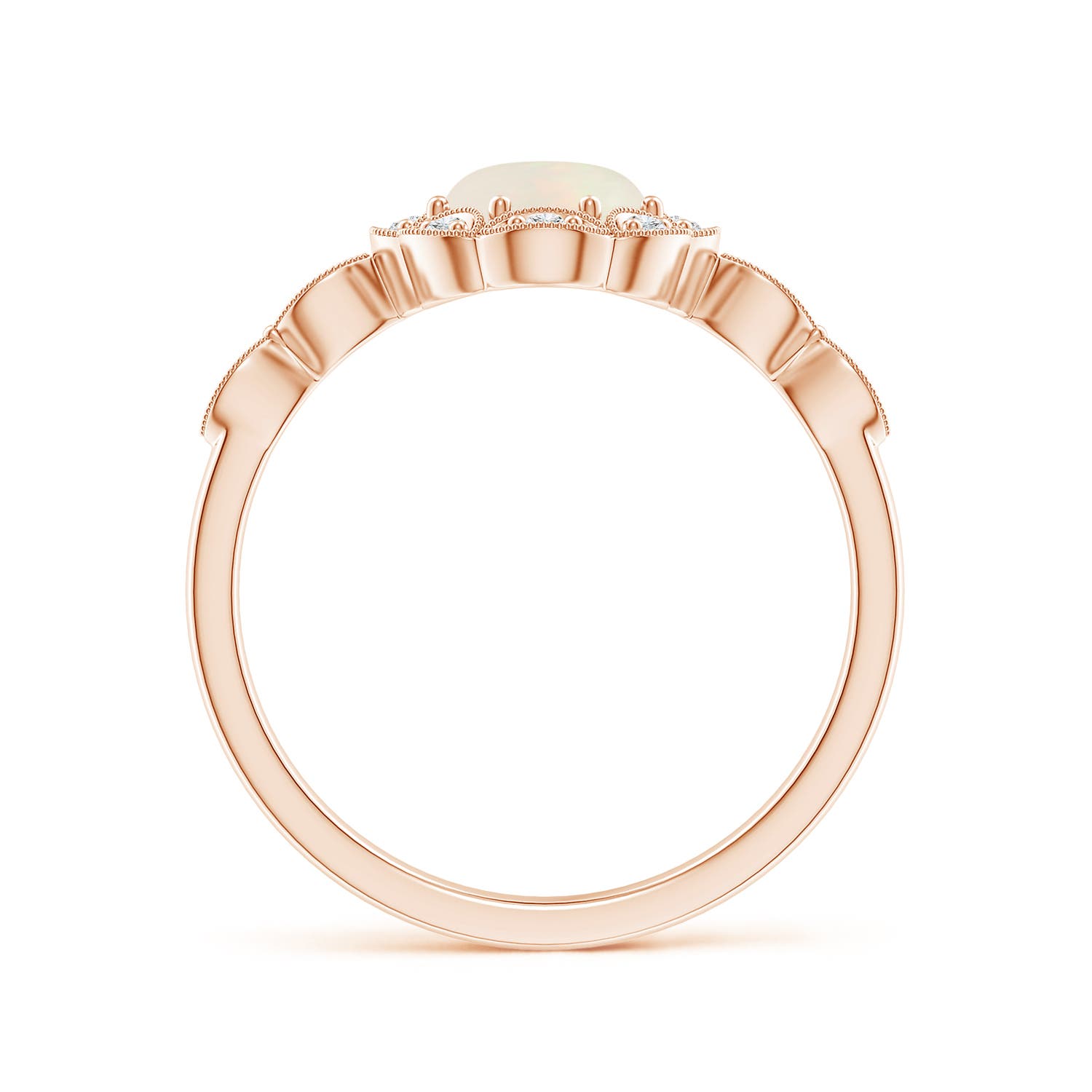 A - Opal / 0.9 CT / 14 KT Rose Gold