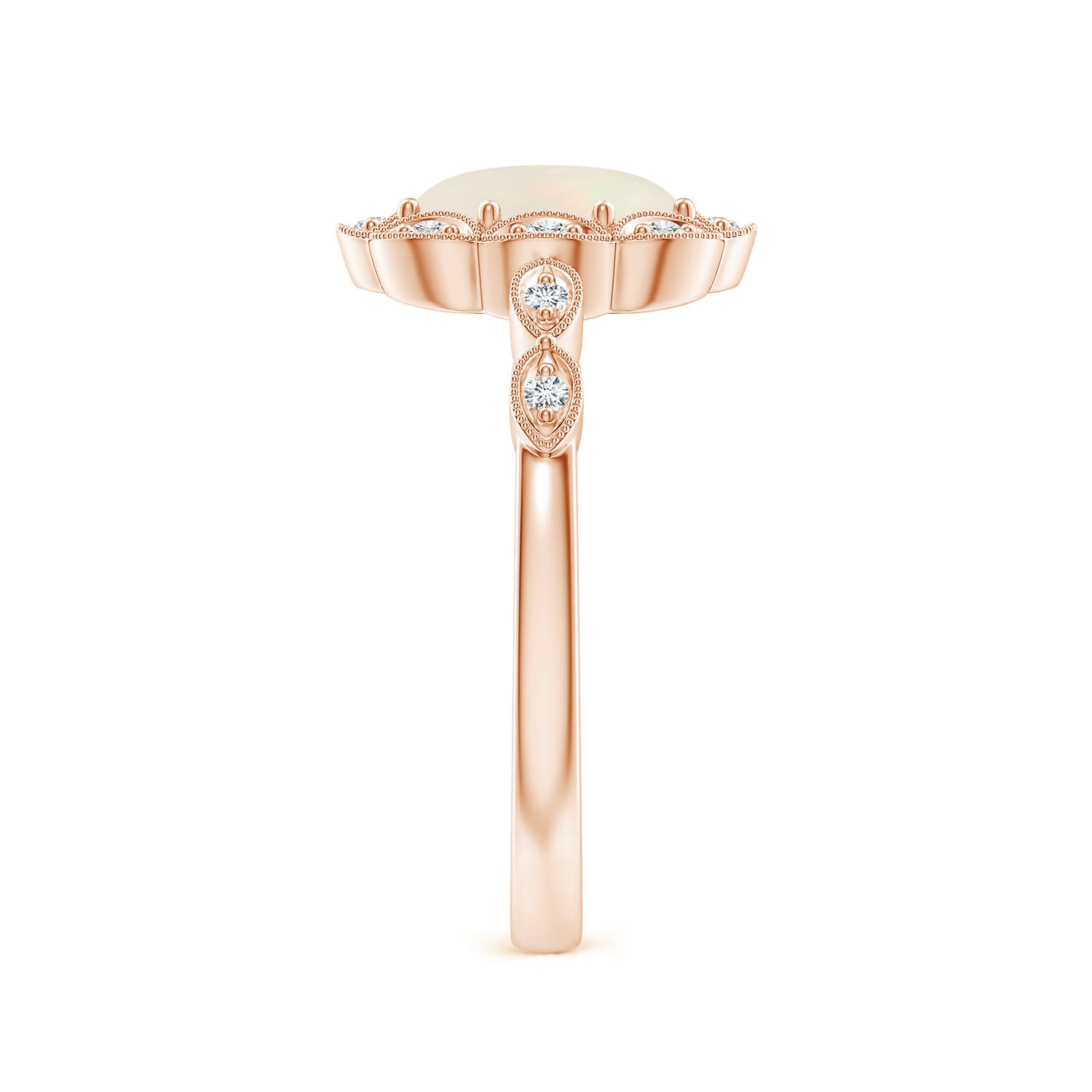 A - Opal / 0.9 CT / 14 KT Rose Gold