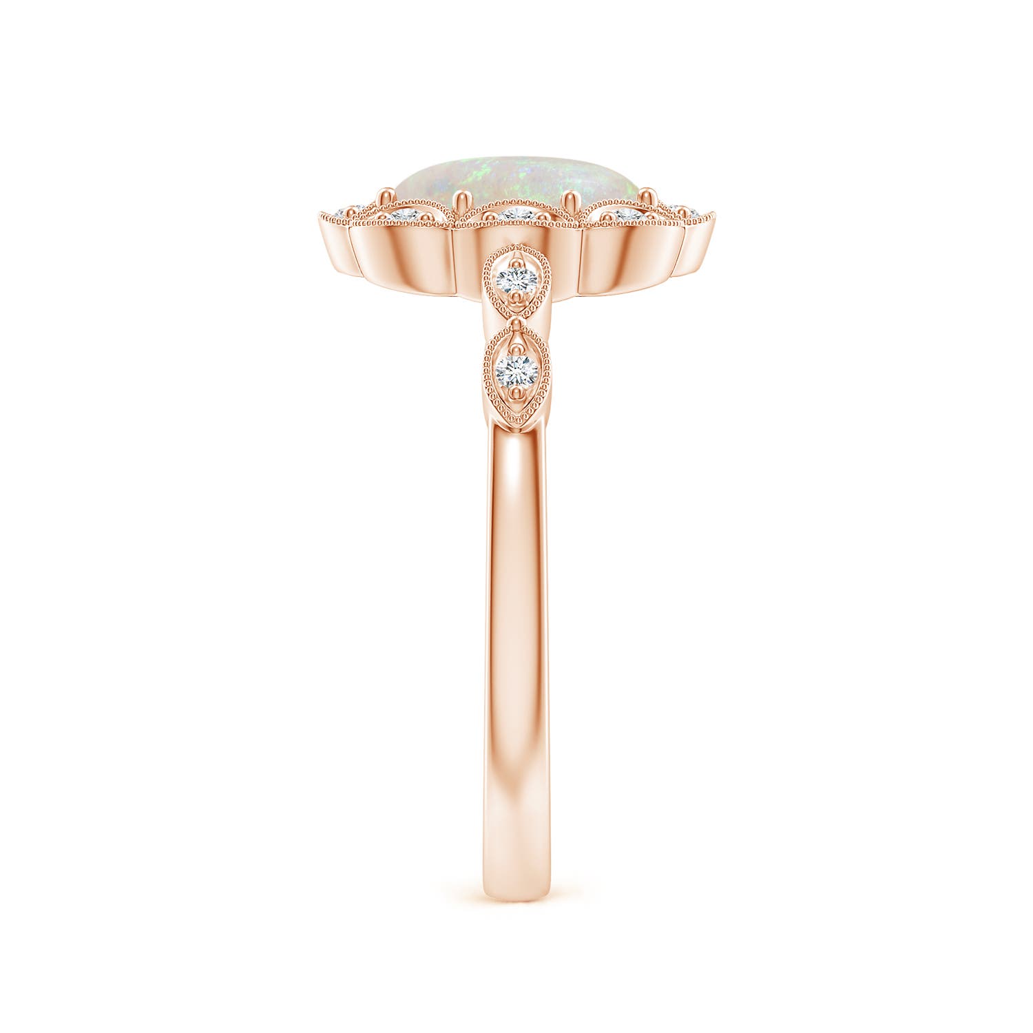 AA - Opal / 0.9 CT / 14 KT Rose Gold