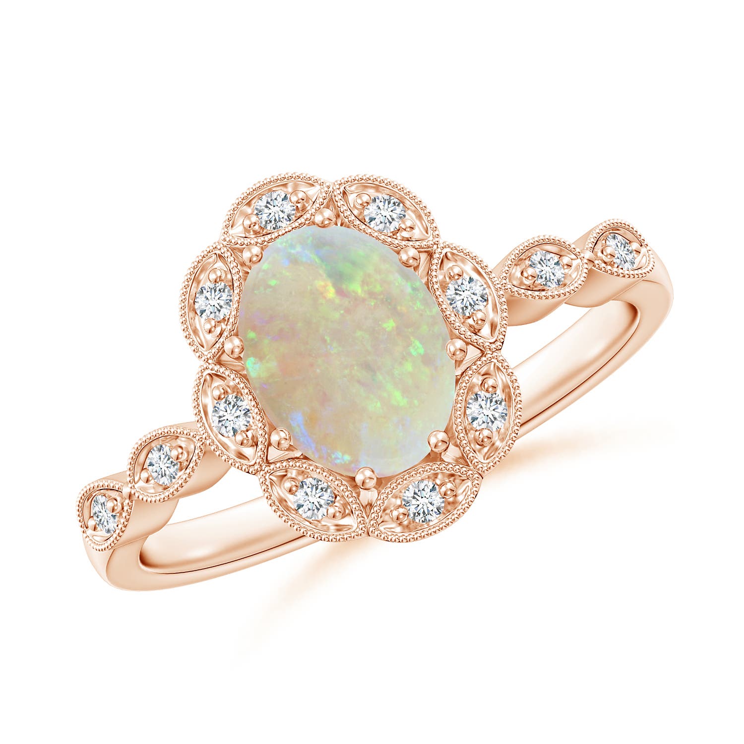 AAA - Opal / 0.9 CT / 14 KT Rose Gold