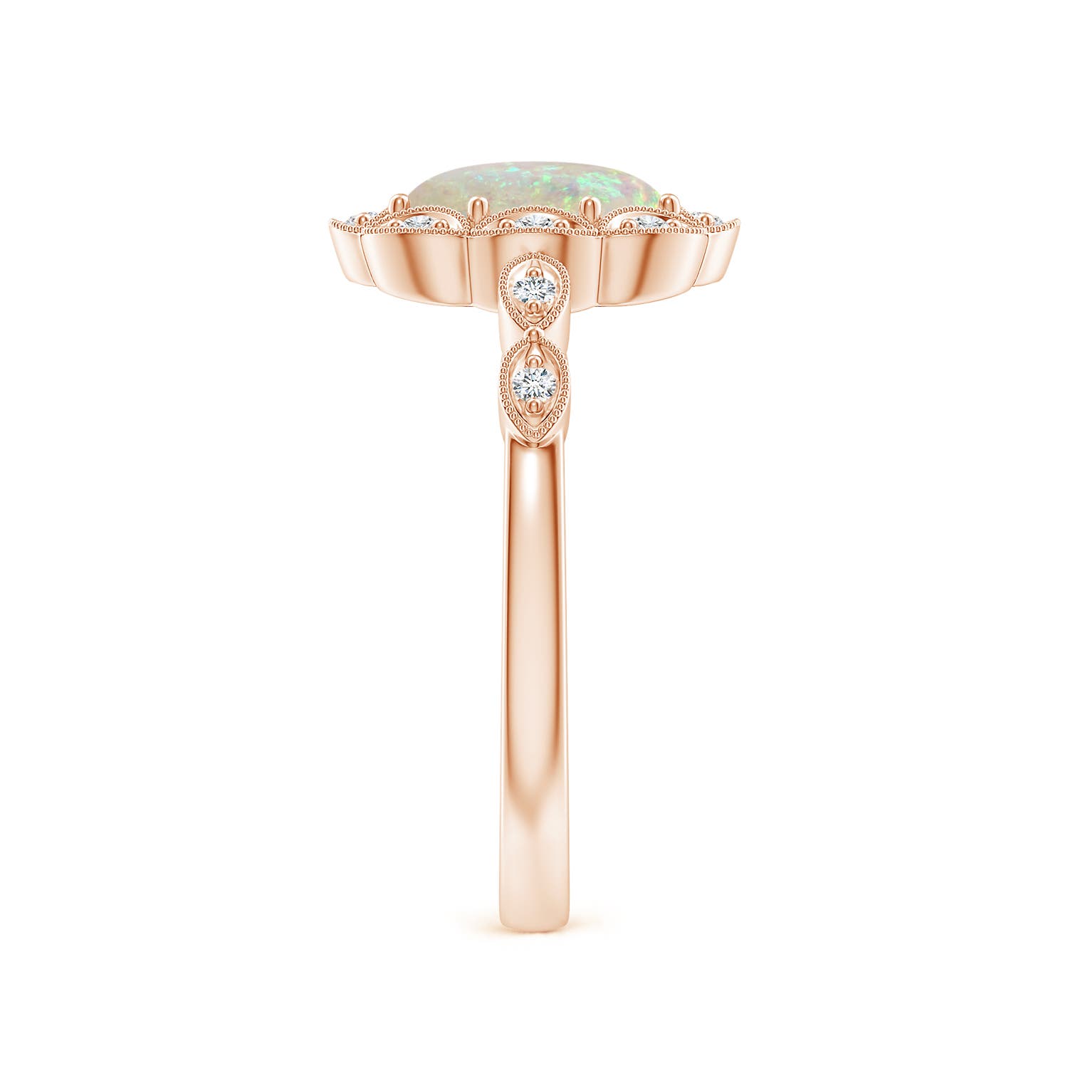 AAA - Opal / 0.9 CT / 14 KT Rose Gold