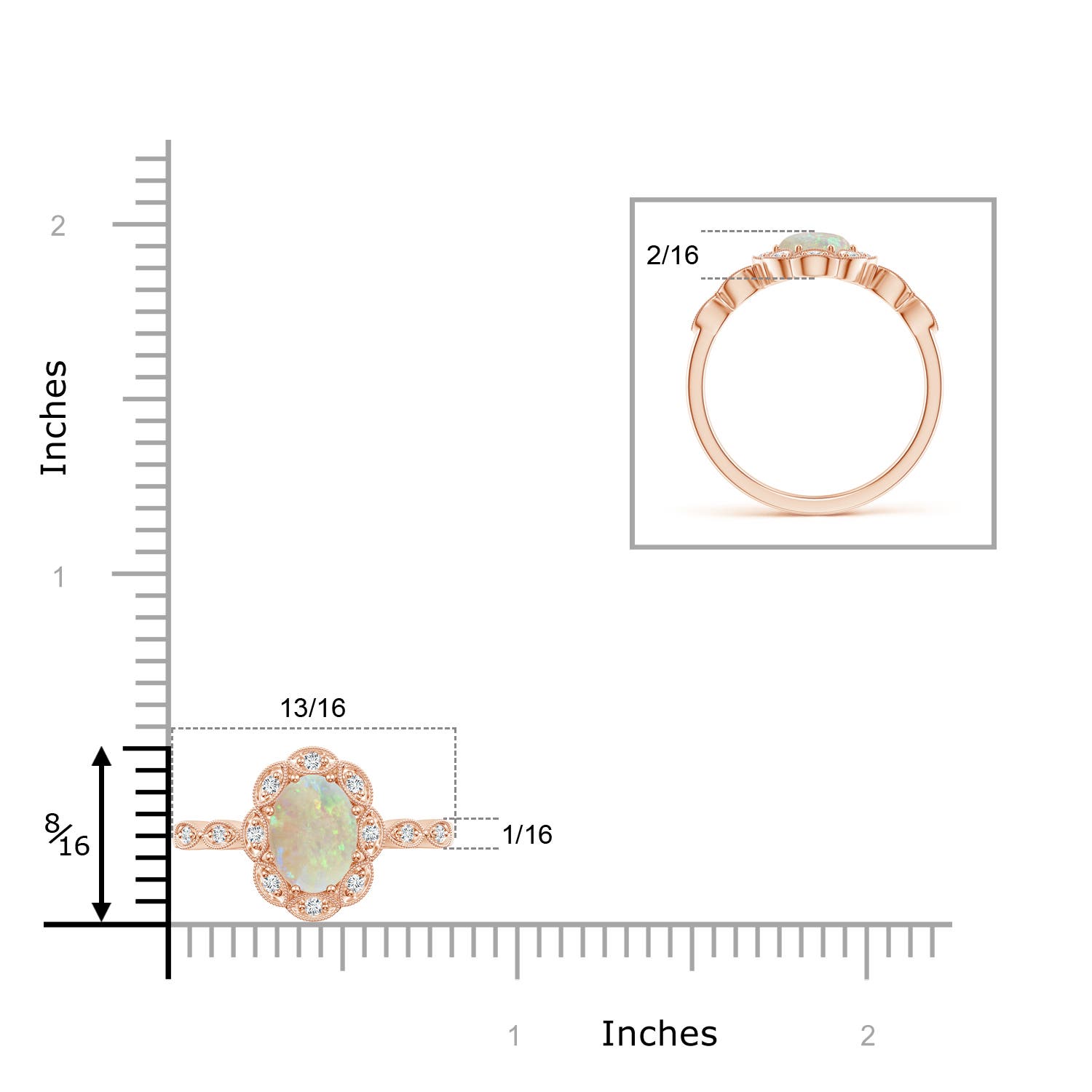 AAA - Opal / 0.9 CT / 14 KT Rose Gold