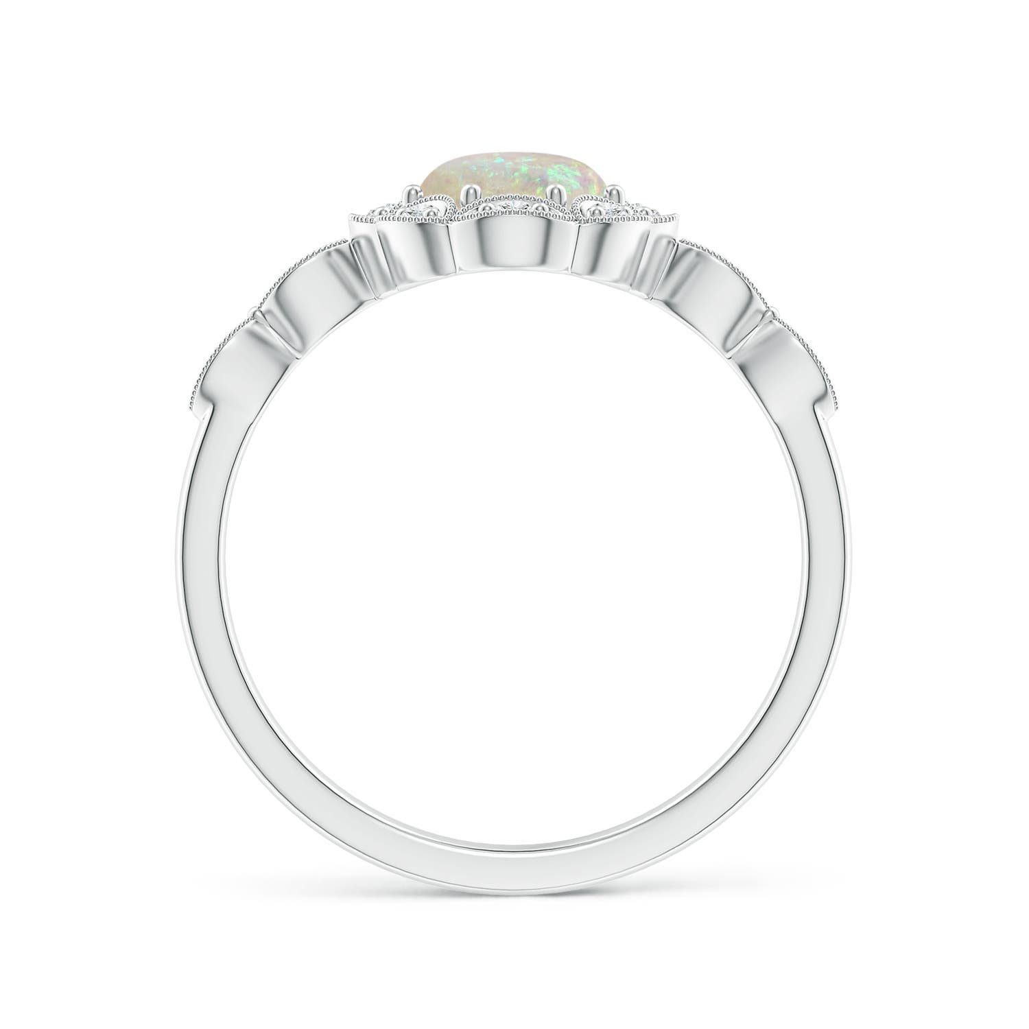 AAA - Opal / 0.9 CT / 14 KT White Gold