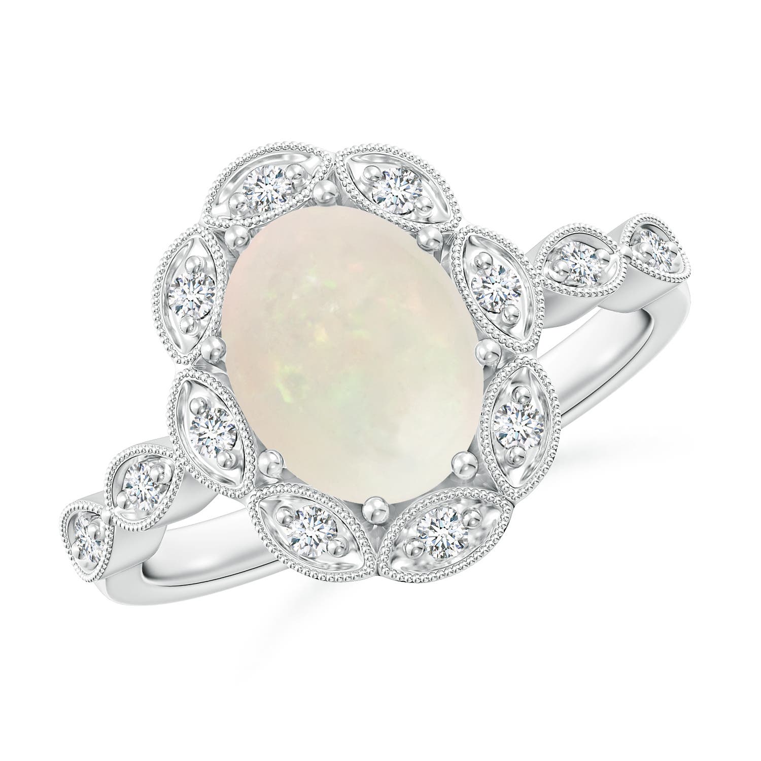 A - Opal / 1.24 CT / 14 KT White Gold