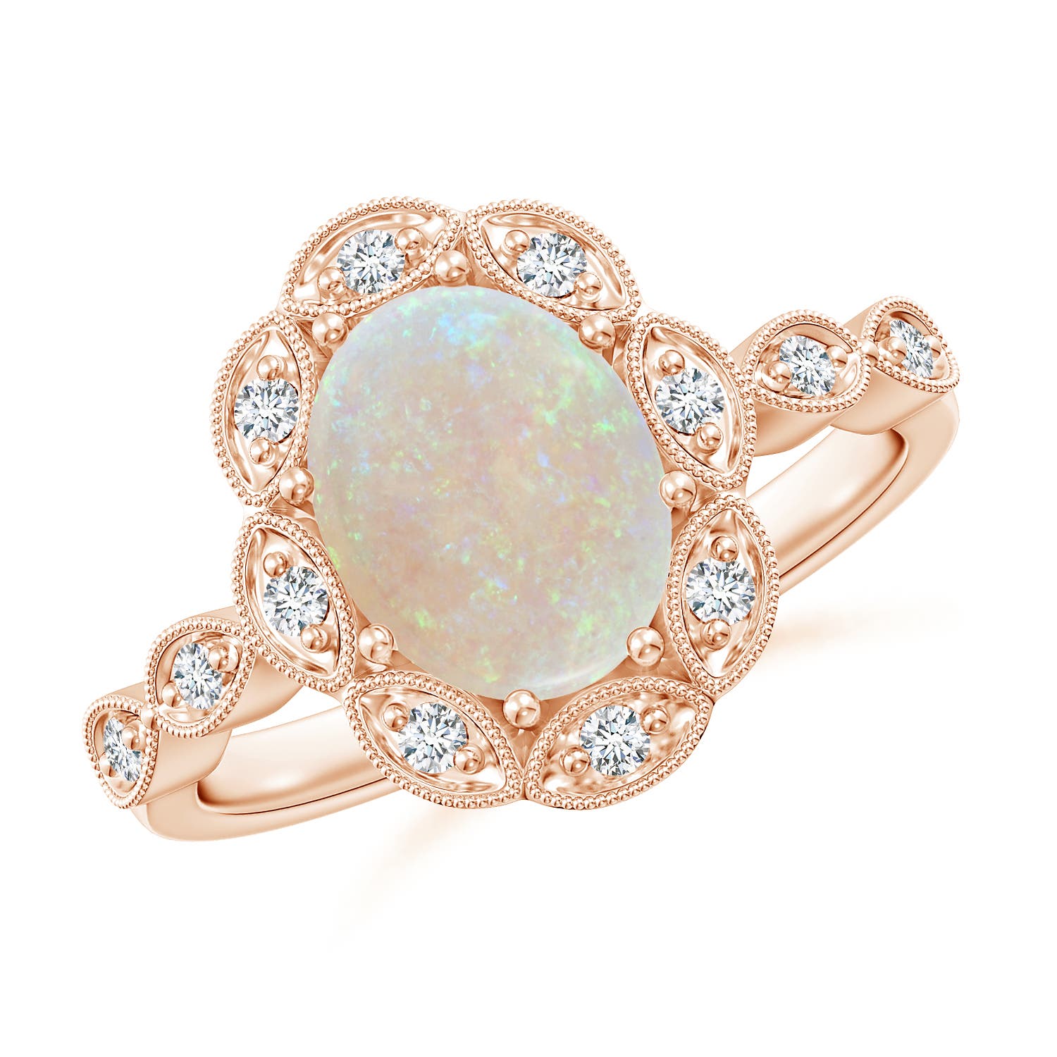 AA - Opal / 1.24 CT / 14 KT Rose Gold