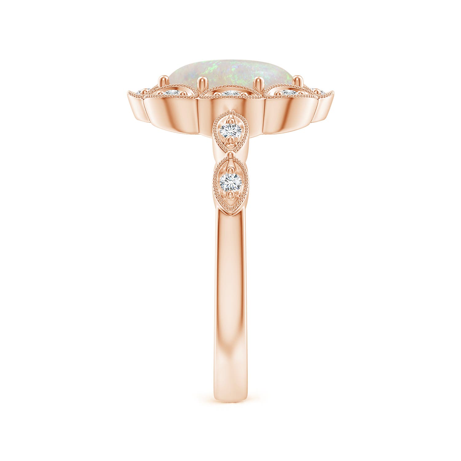 AA - Opal / 1.24 CT / 14 KT Rose Gold