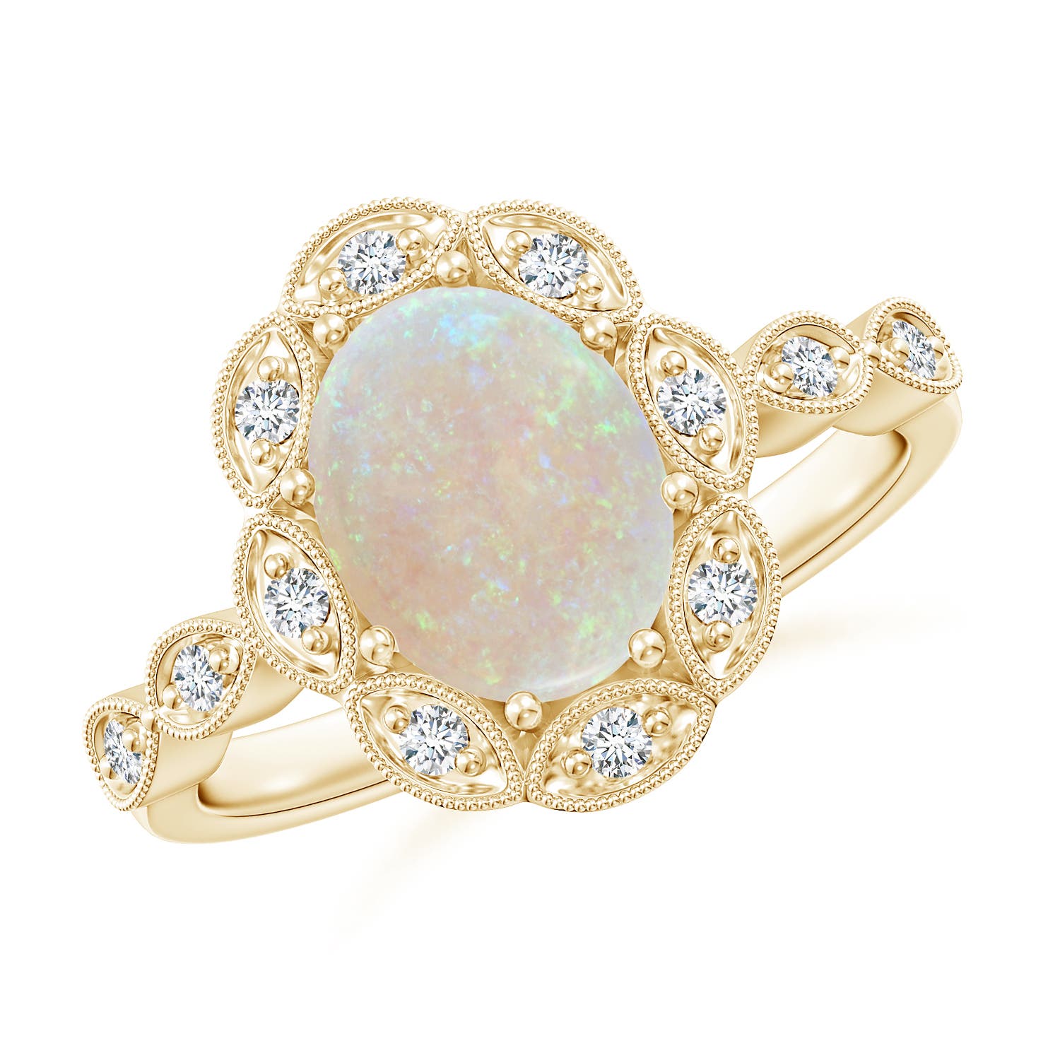 AA - Opal / 1.24 CT / 14 KT Yellow Gold