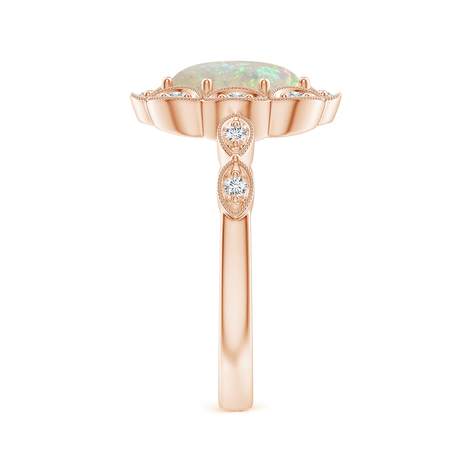 AAA - Opal / 1.24 CT / 14 KT Rose Gold