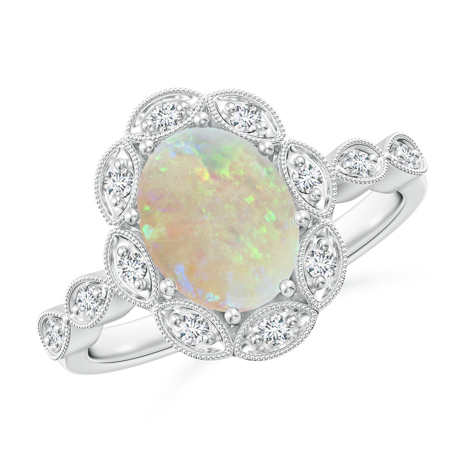 AAA - Opal / 1.24 CT / 14 KT White Gold