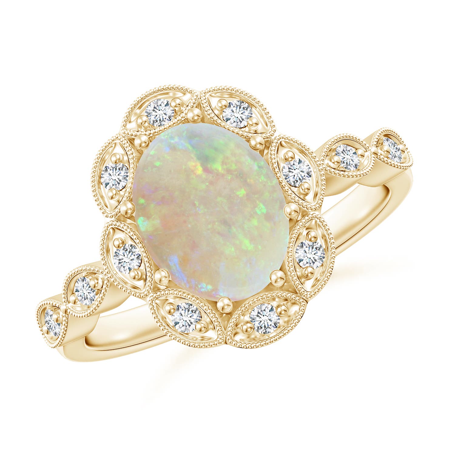 AAA - Opal / 1.24 CT / 14 KT Yellow Gold