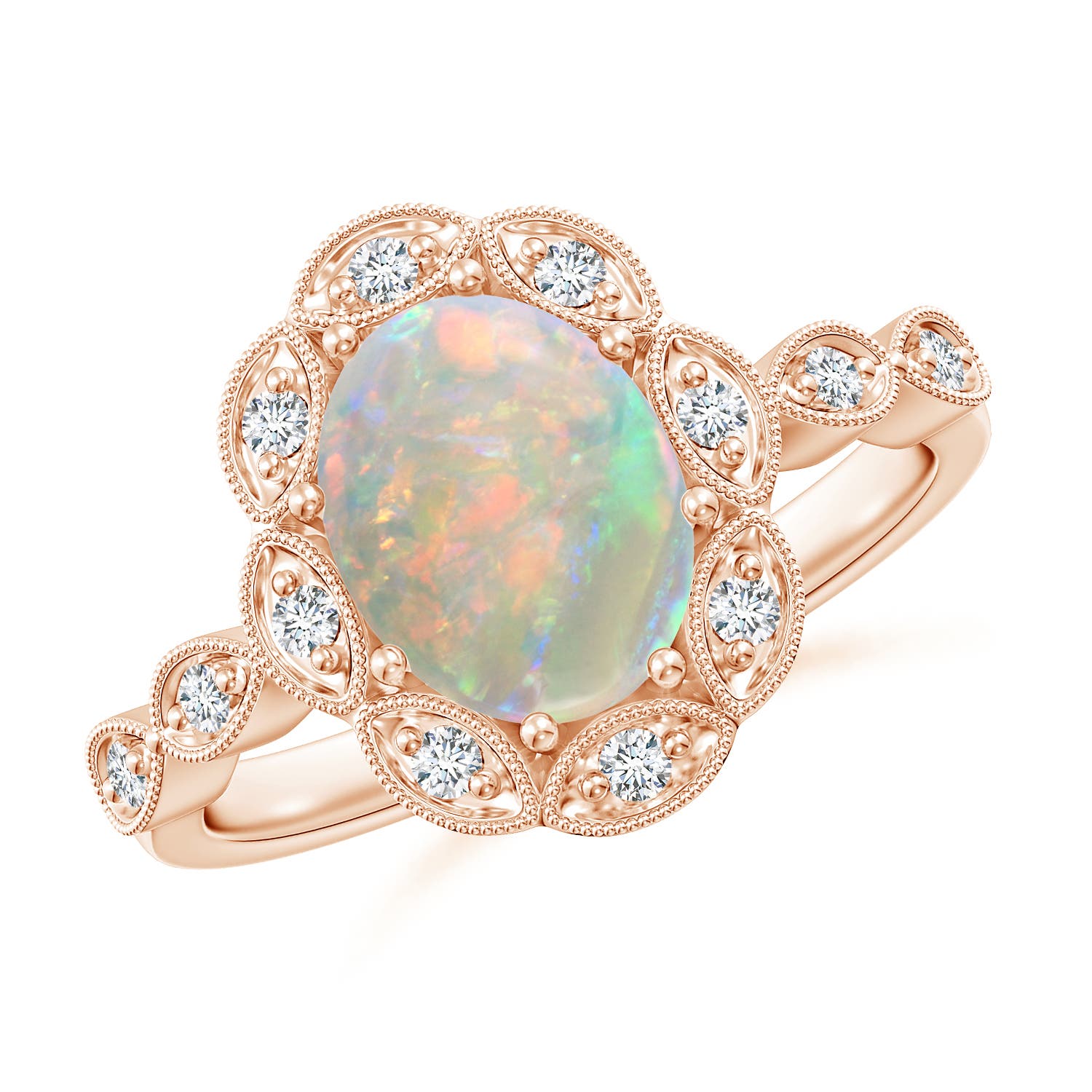 AAAA - Opal / 1.24 CT / 14 KT Rose Gold