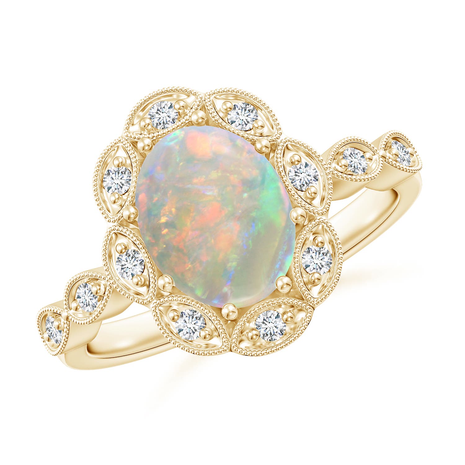 AAAA - Opal / 1.24 CT / 14 KT Yellow Gold