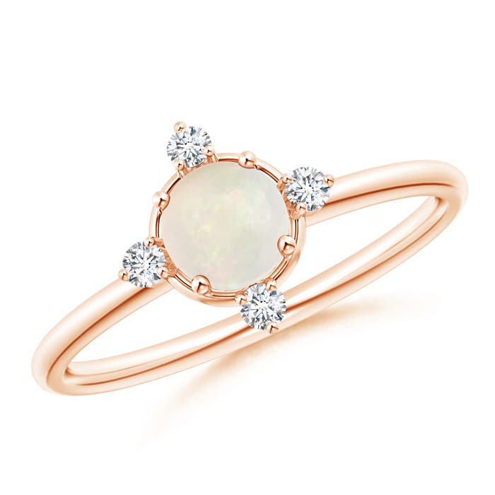 A - Opal / 0.43 CT / 14 KT Rose Gold