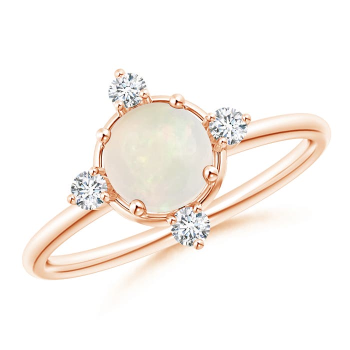 A - Opal / 0.66 CT / 14 KT Rose Gold