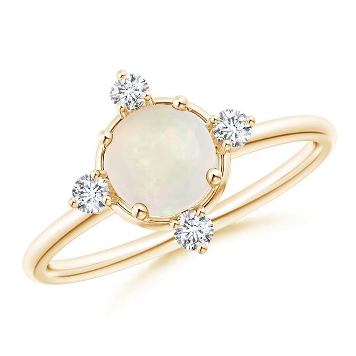 A - Opal / 0.66 CT / 14 KT Yellow Gold