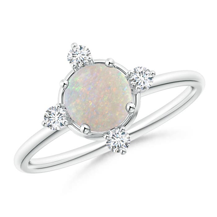 AA - Opal / 0.66 CT / 14 KT White Gold