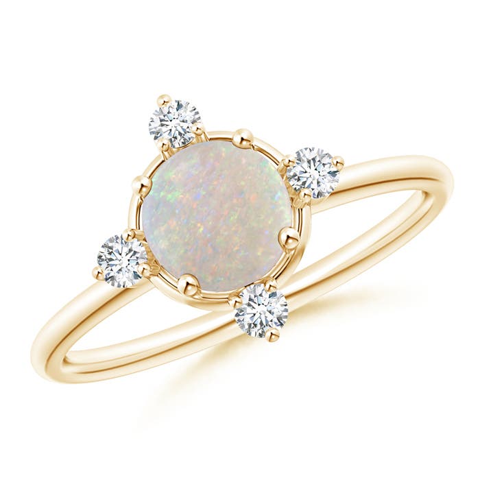 AA - Opal / 0.66 CT / 14 KT Yellow Gold