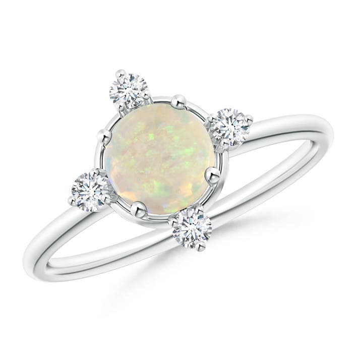 AAA - Opal / 0.66 CT / 14 KT White Gold