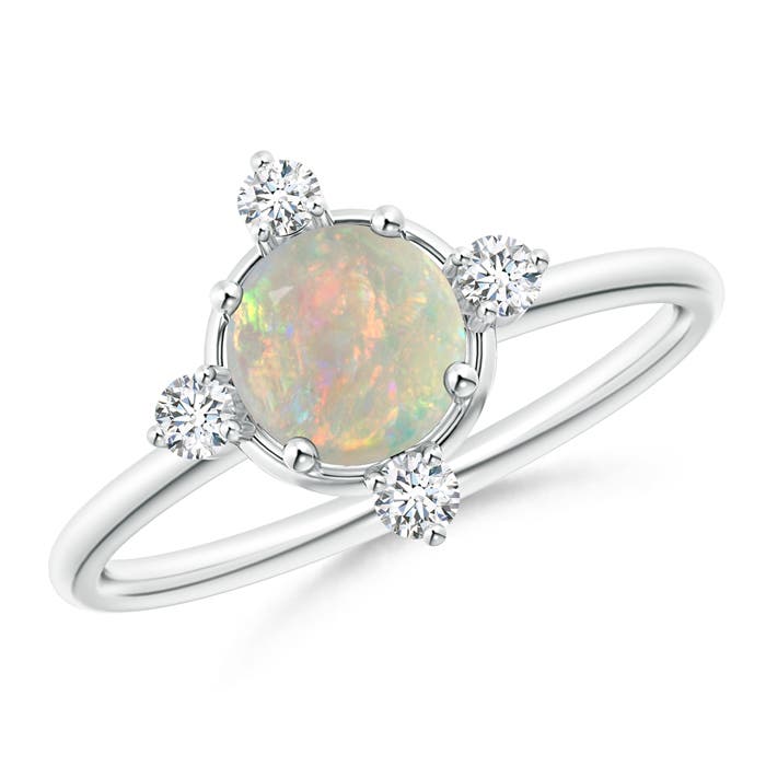 AAAA - Opal / 0.66 CT / 14 KT White Gold