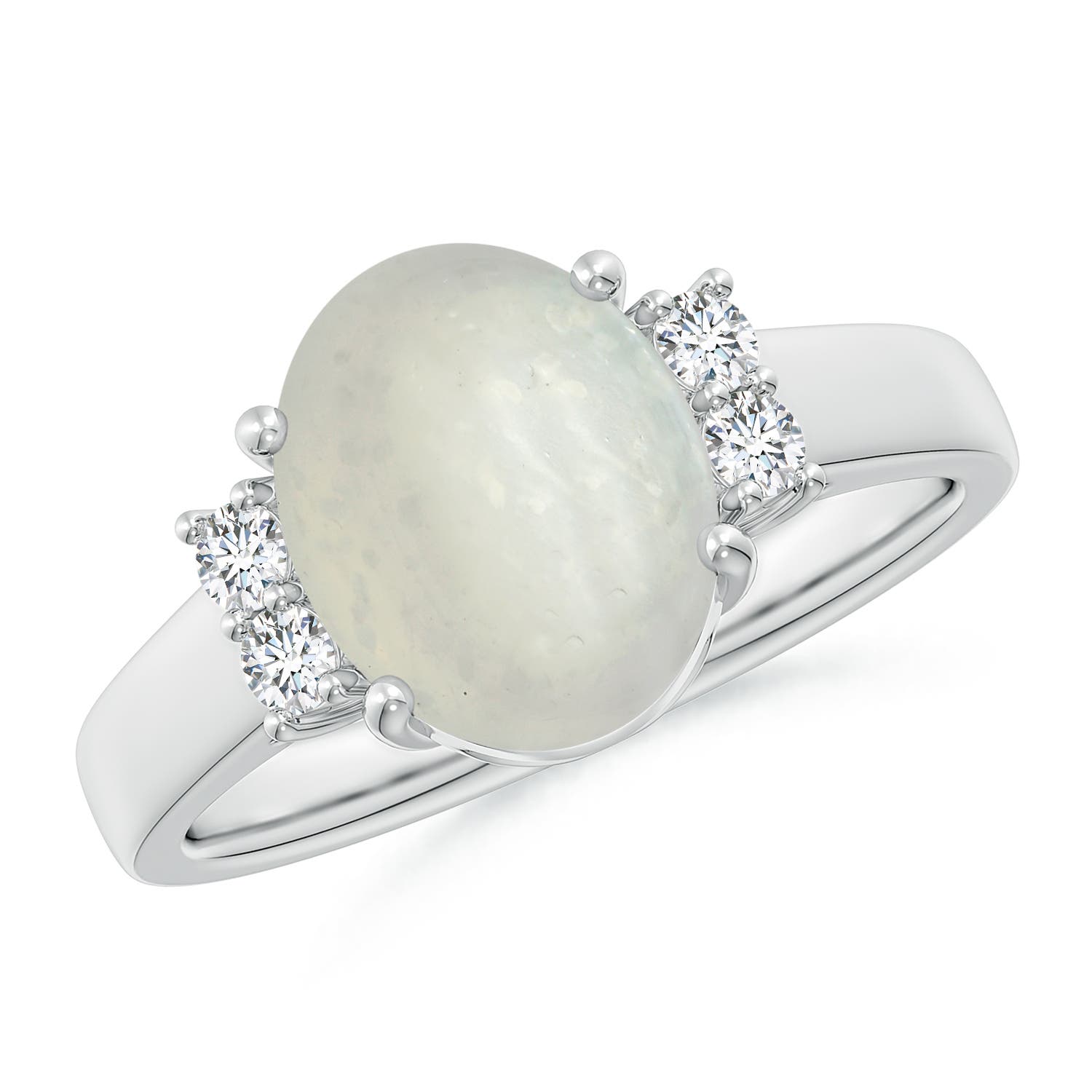 A - Moonstone / 2.66 CT / 14 KT White Gold