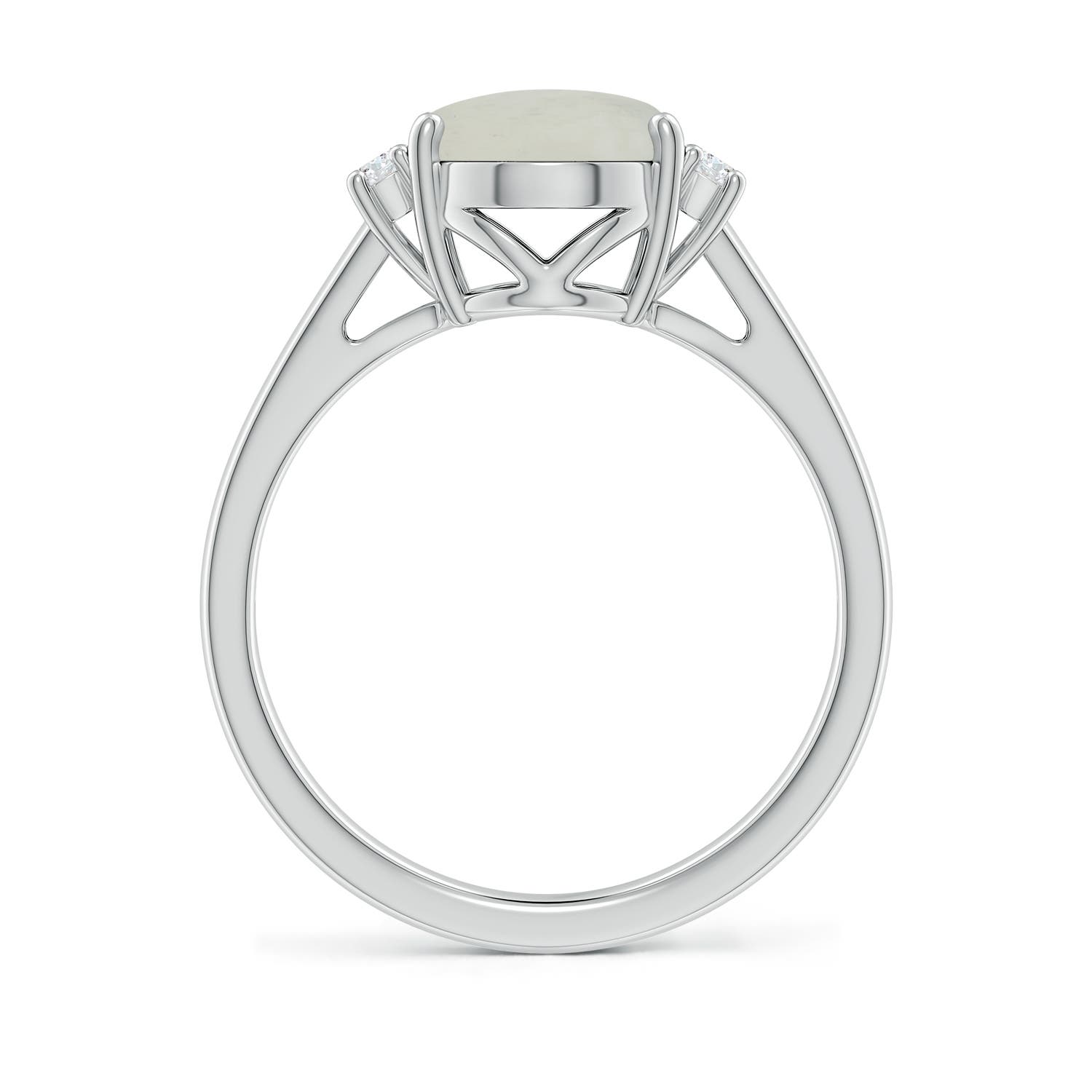 A - Moonstone / 2.66 CT / 14 KT White Gold