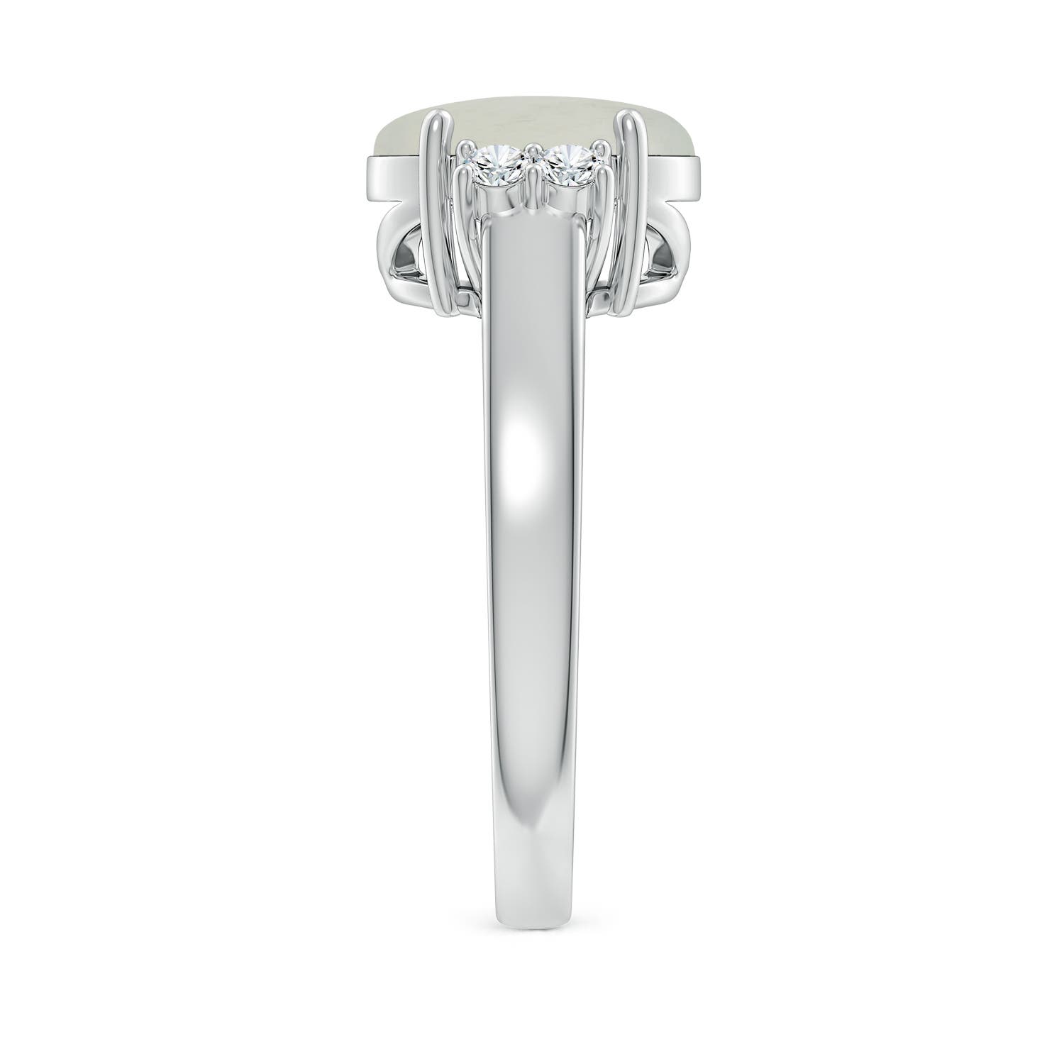 A - Moonstone / 2.66 CT / 14 KT White Gold