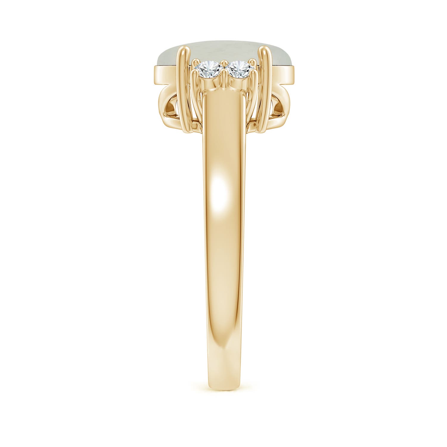 A - Moonstone / 2.66 CT / 14 KT Yellow Gold