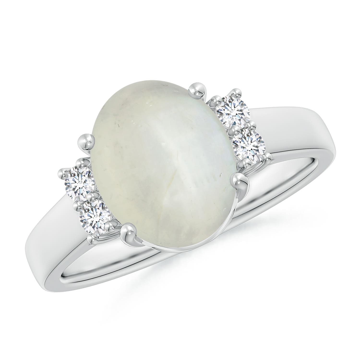 AA - Moonstone / 2.66 CT / 14 KT White Gold