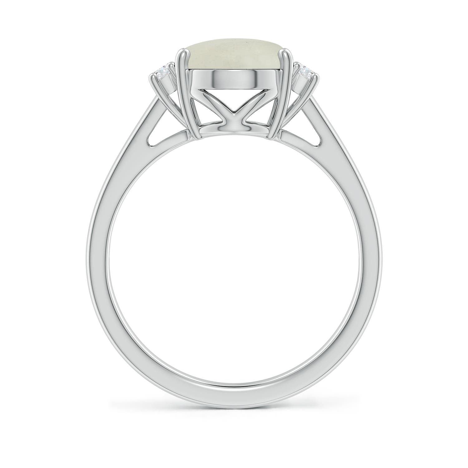 AA - Moonstone / 2.66 CT / 14 KT White Gold