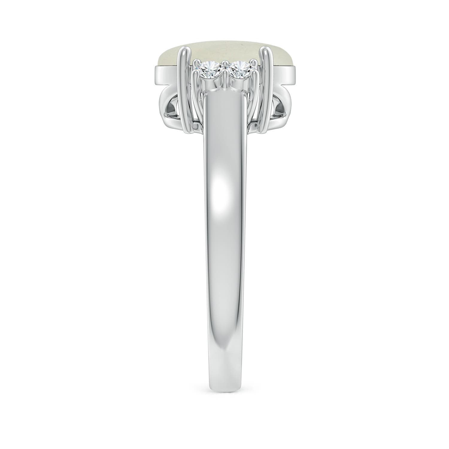 AA - Moonstone / 2.66 CT / 14 KT White Gold