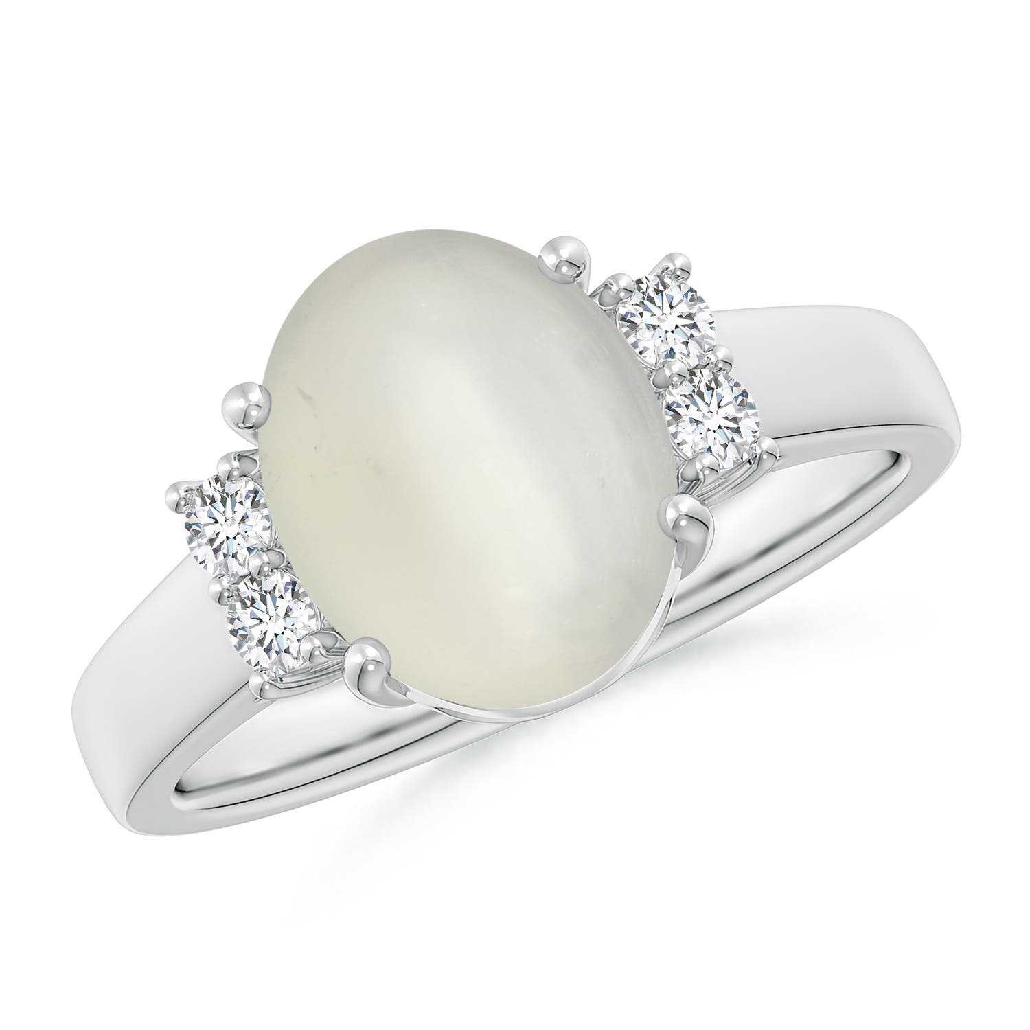 AAA - Moonstone / 2.66 CT / 14 KT White Gold