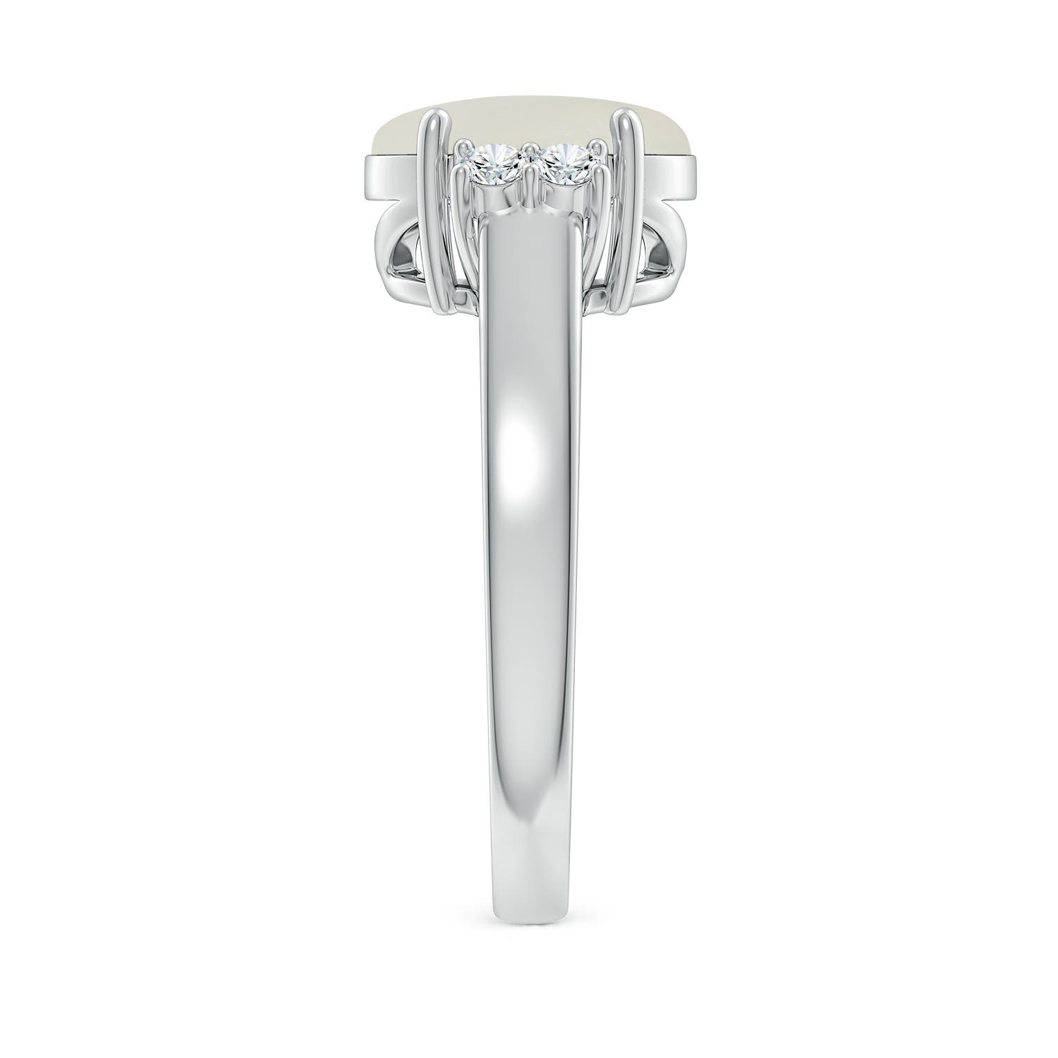 AAAA - Moonstone / 2.66 CT / 14 KT White Gold