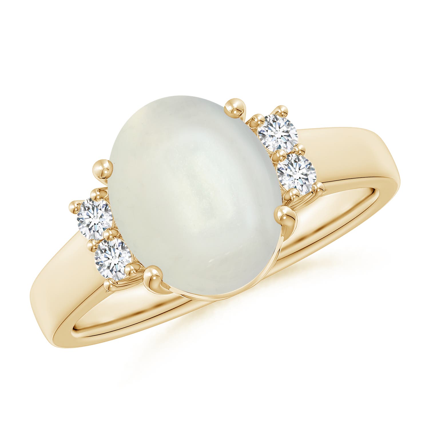 AAAA - Moonstone / 2.66 CT / 14 KT Yellow Gold