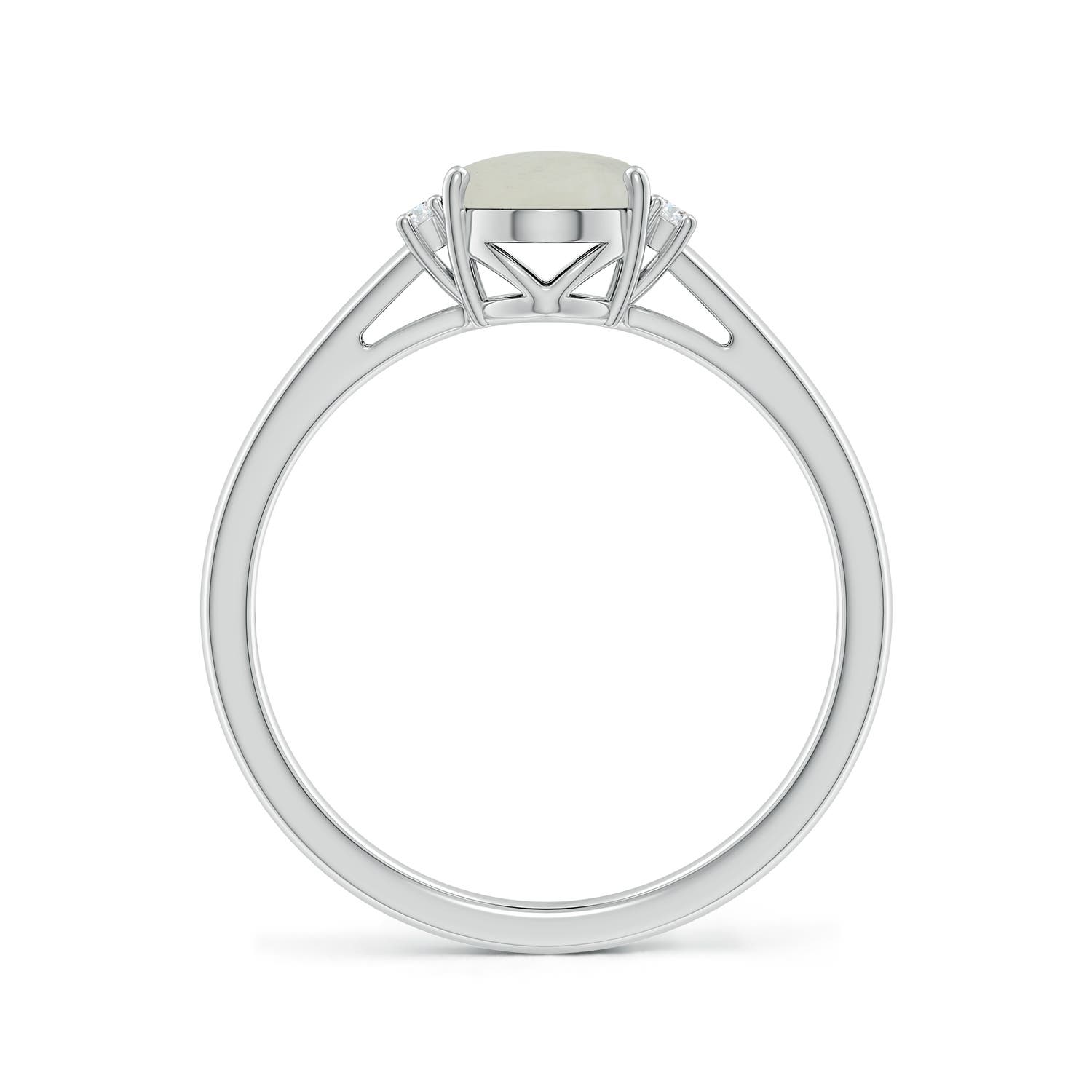 A - Moonstone / 1.17 CT / 14 KT White Gold