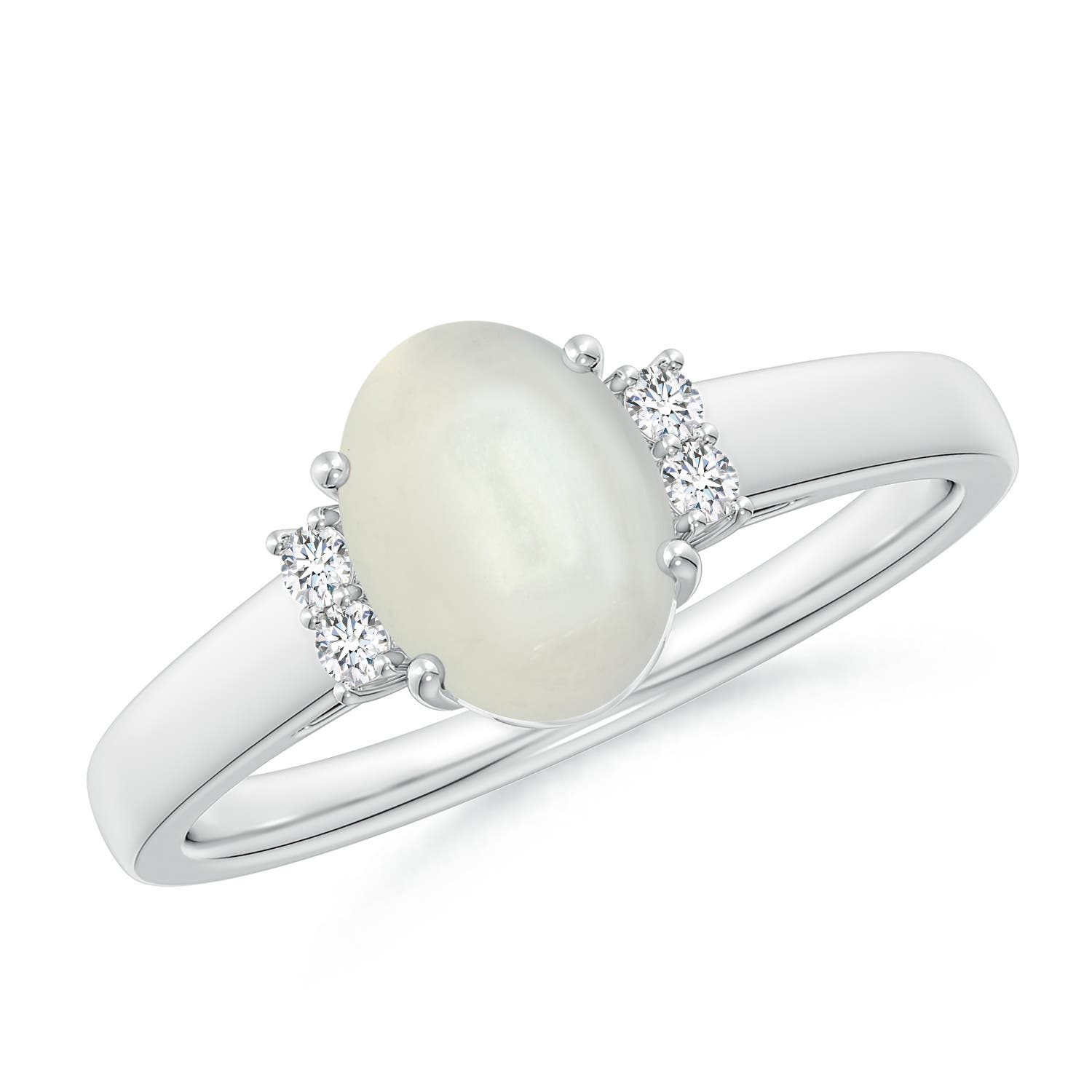 AAAA - Moonstone / 1.17 CT / 14 KT White Gold