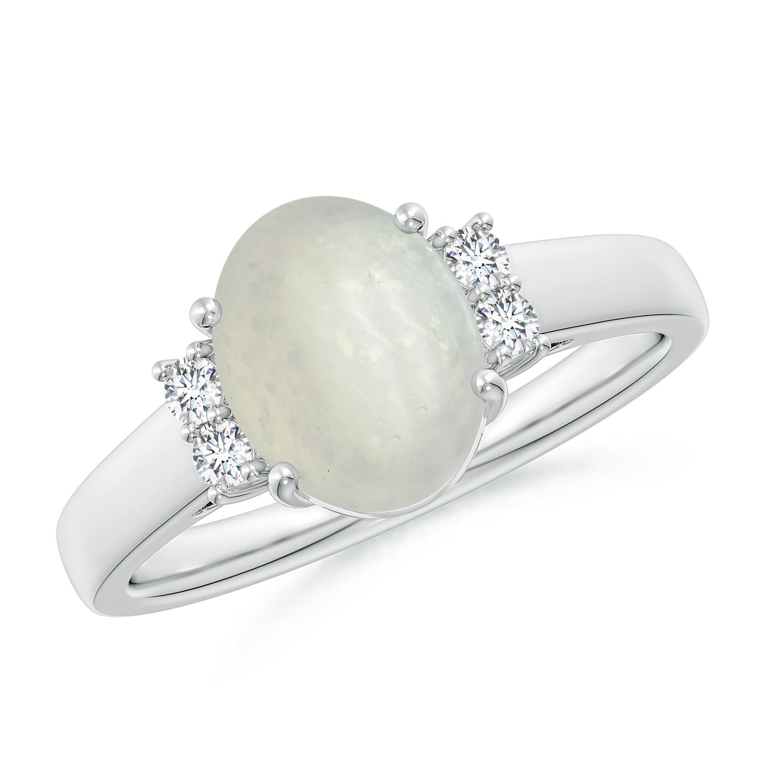 A - Moonstone / 1.8 CT / 14 KT White Gold