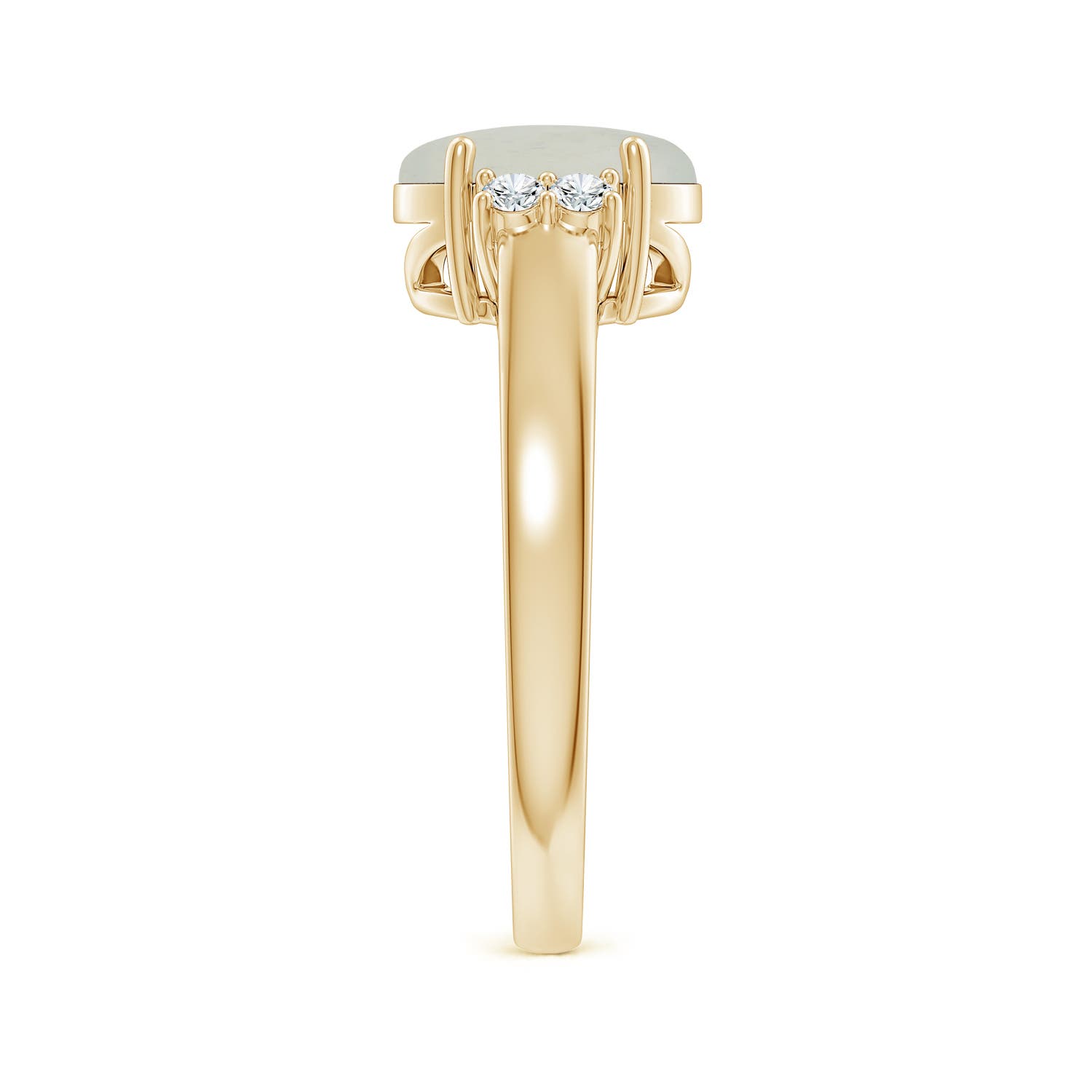 A - Moonstone / 1.8 CT / 14 KT Yellow Gold