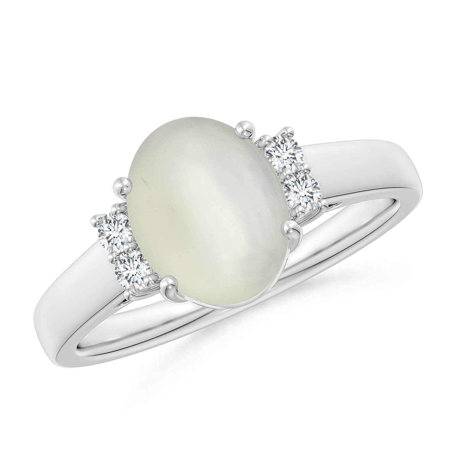 AAA - Moonstone / 1.8 CT / 14 KT White Gold