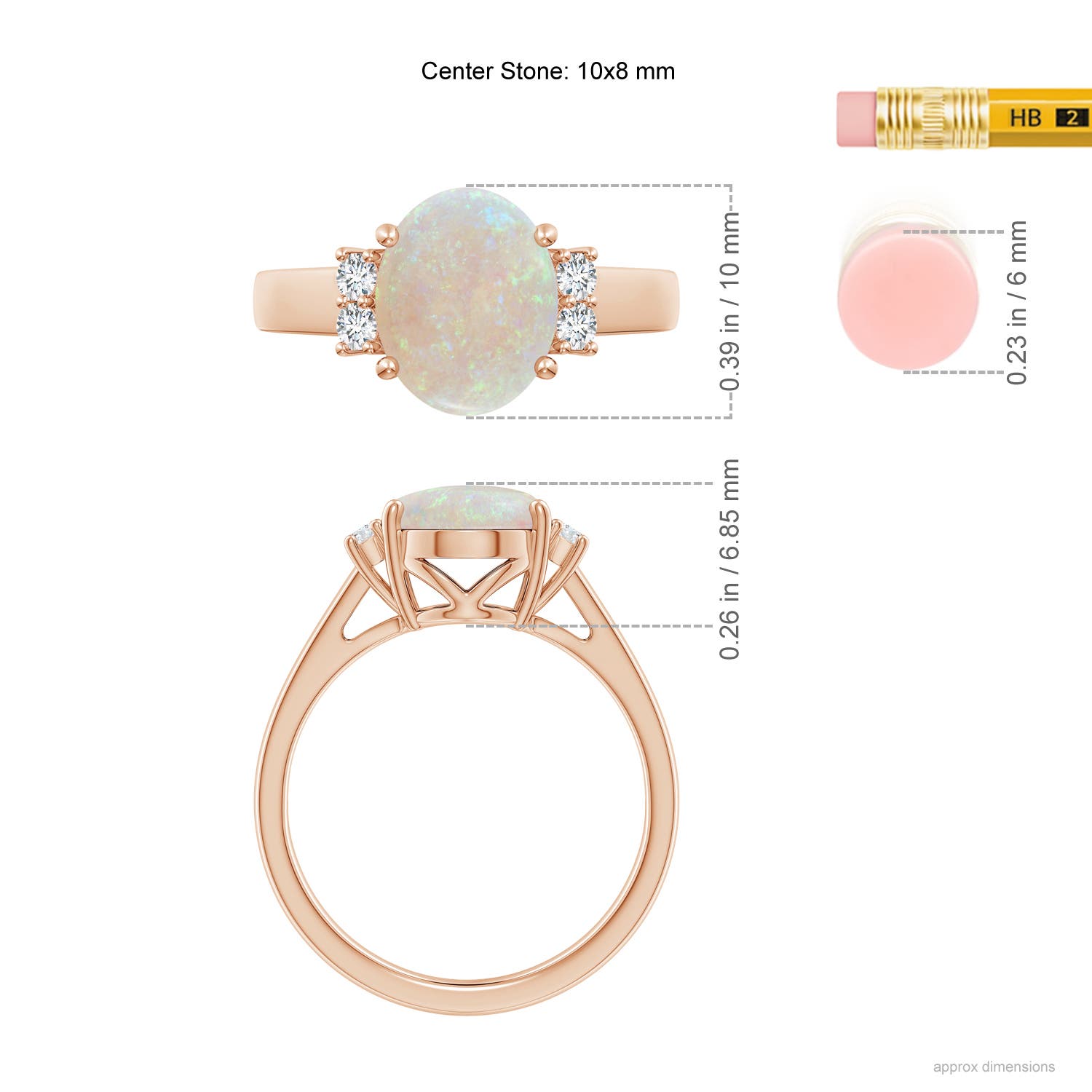 AA - Opal / 1.61 CT / 14 KT Rose Gold