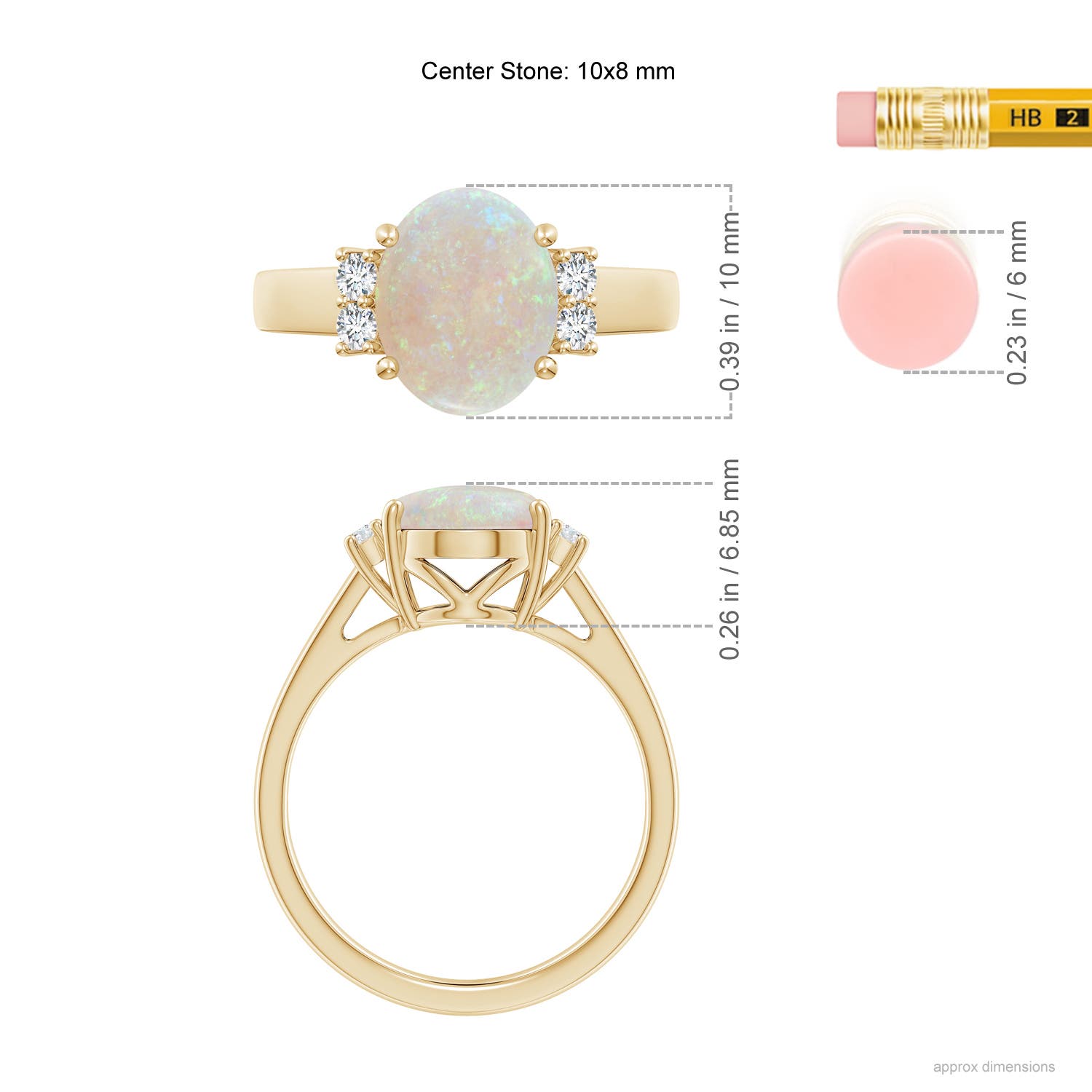 AA - Opal / 1.61 CT / 14 KT Yellow Gold