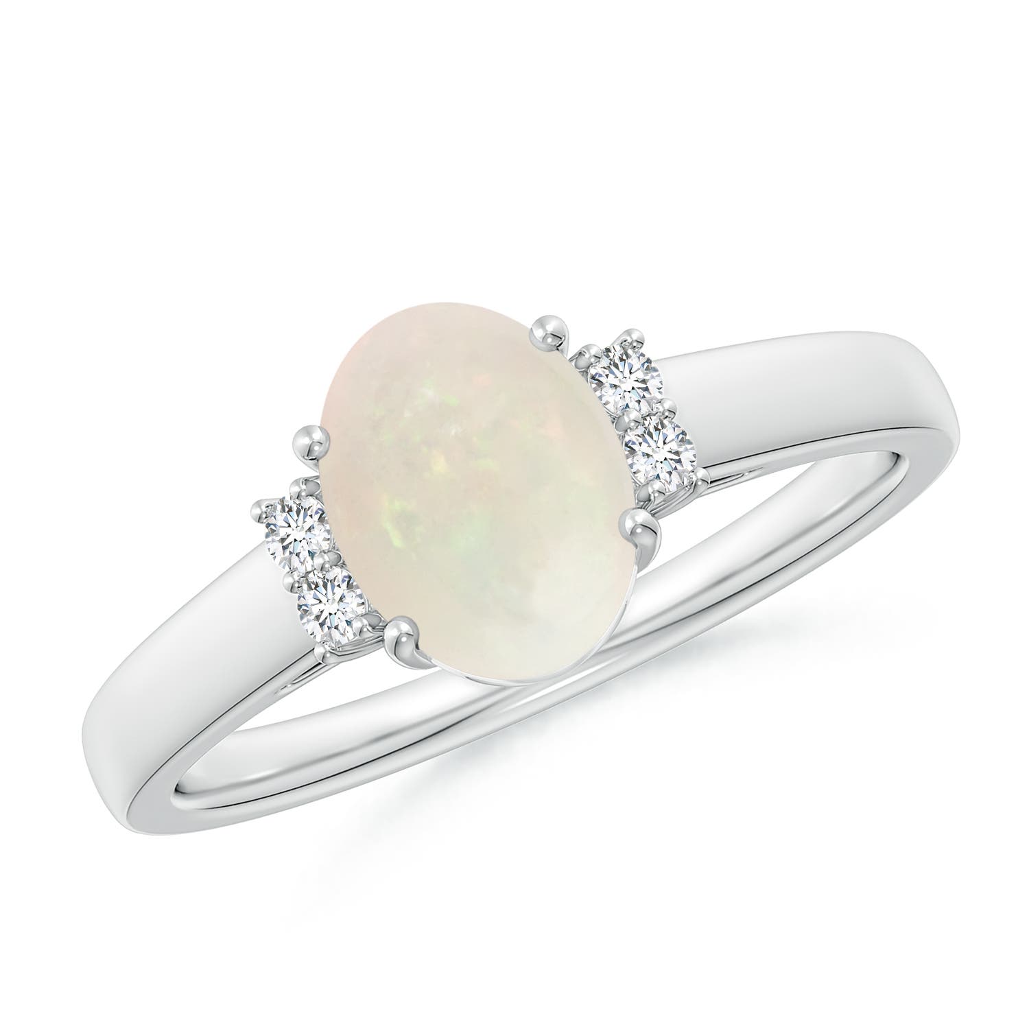 A - Opal / 0.87 CT / 14 KT White Gold