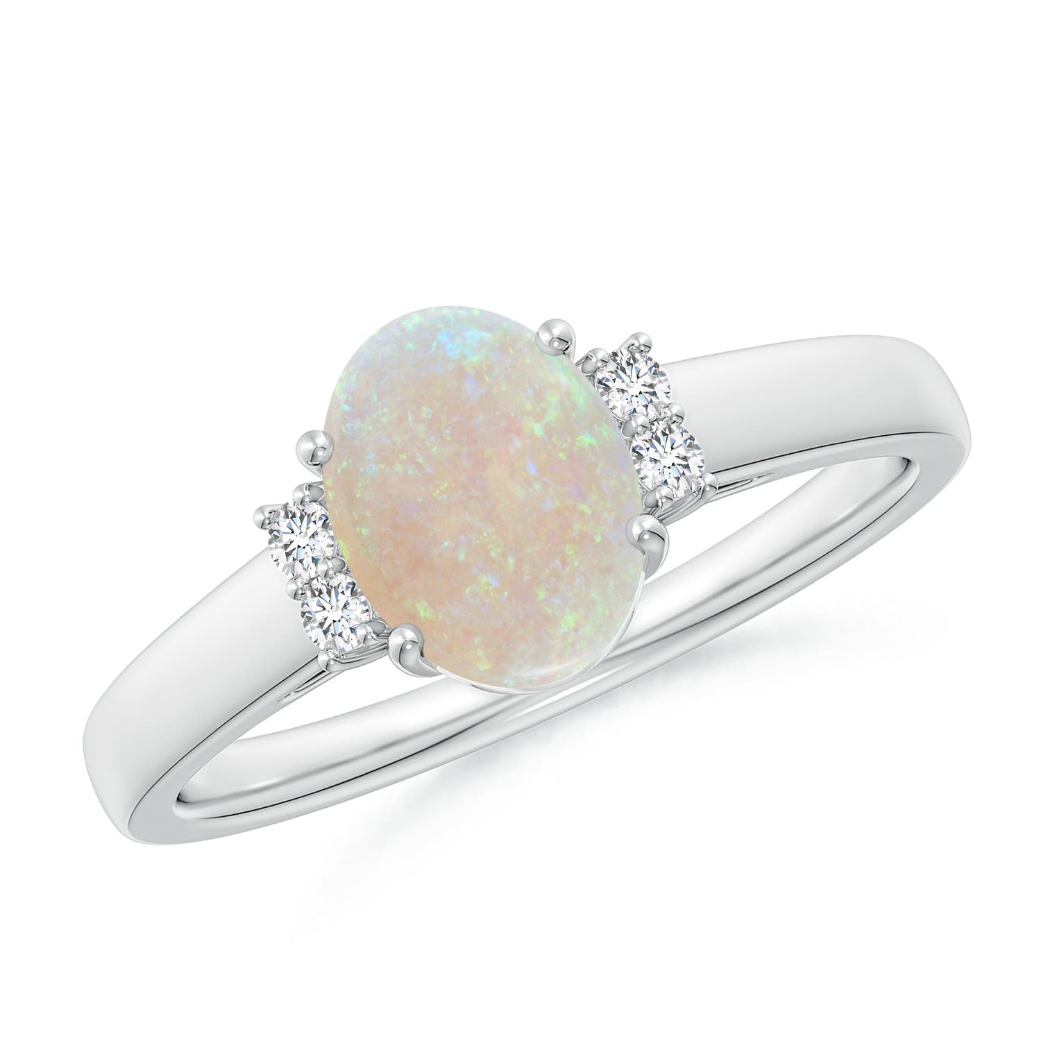 AA - Opal / 0.87 CT / 14 KT White Gold