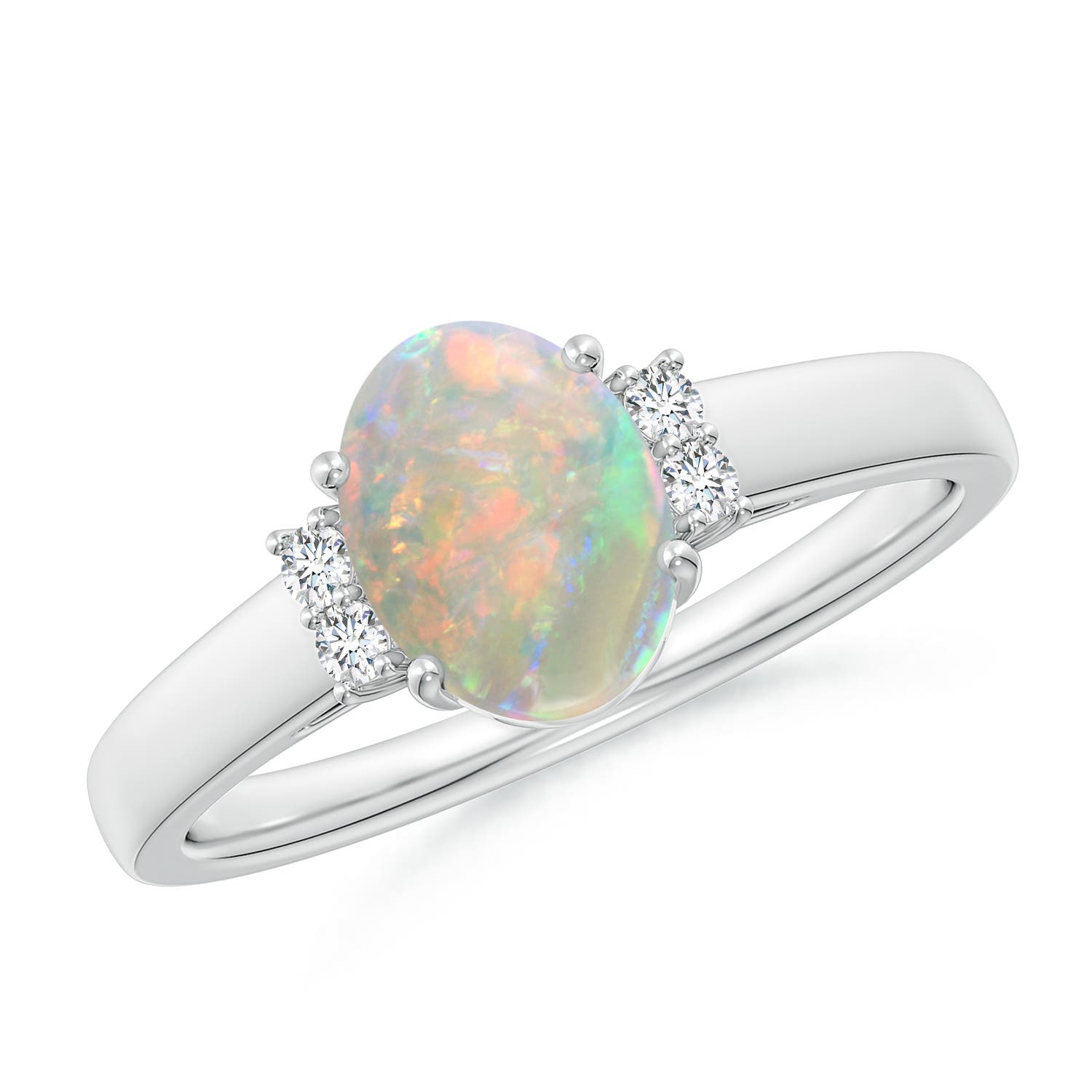 AAAA - Opal / 0.87 CT / 14 KT White Gold