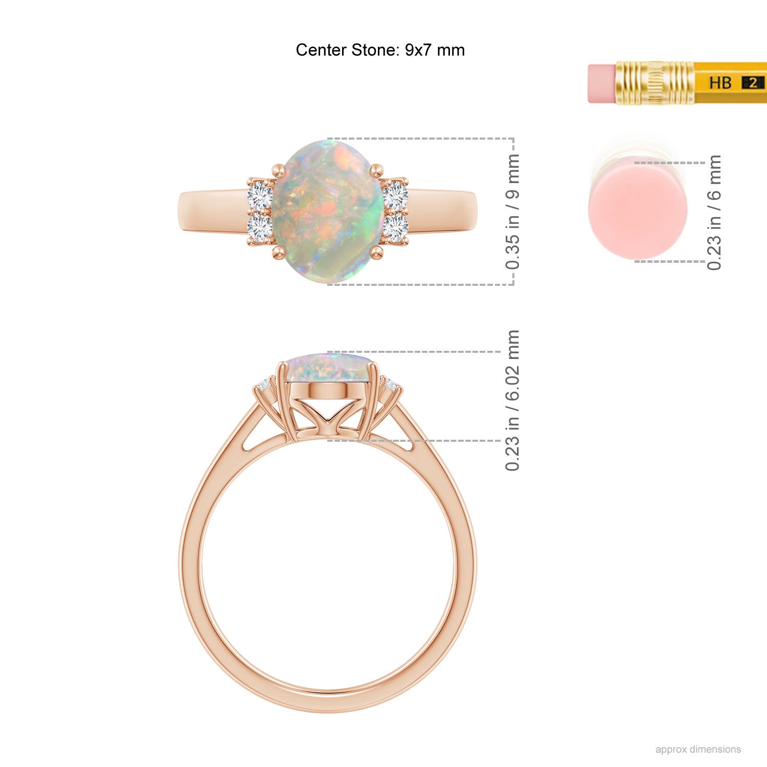 AAAA - Opal / 1.2 CT / 14 KT Rose Gold