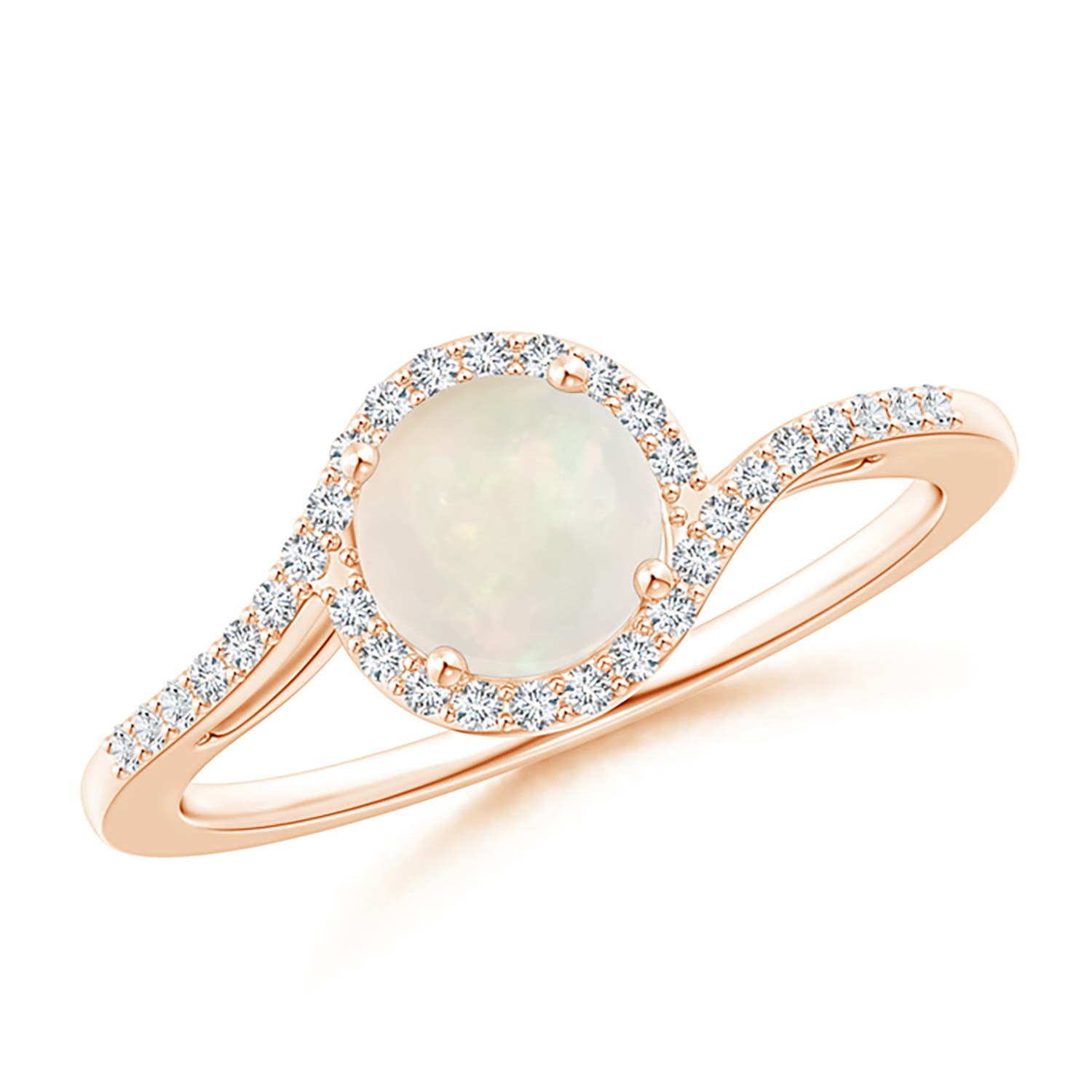 A - Opal / 0.66 CT / 14 KT Rose Gold