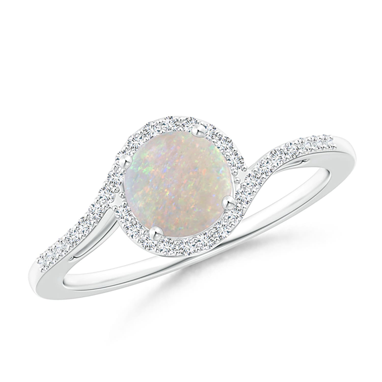 AA - Opal / 0.66 CT / 14 KT White Gold