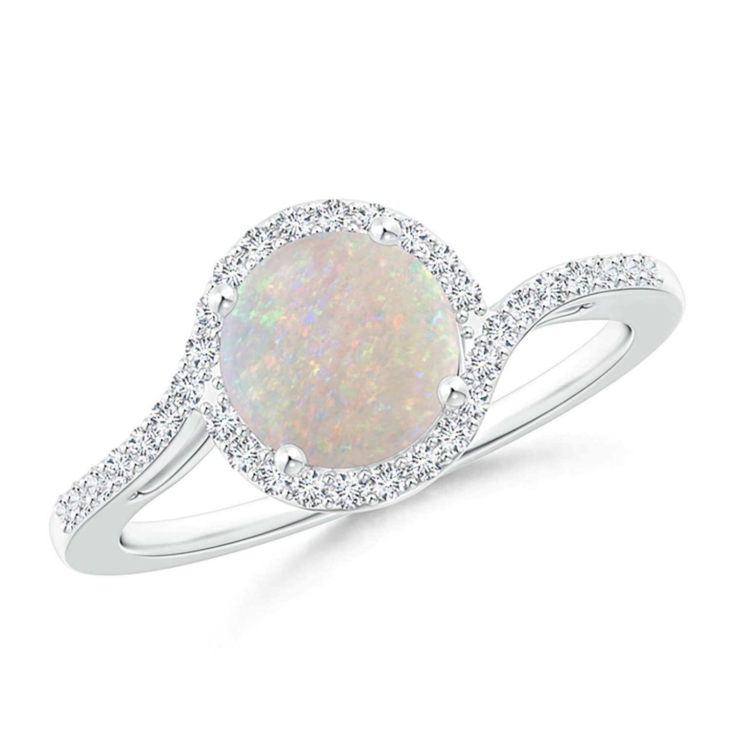 AA - Opal / 0.95 CT / 14 KT White Gold