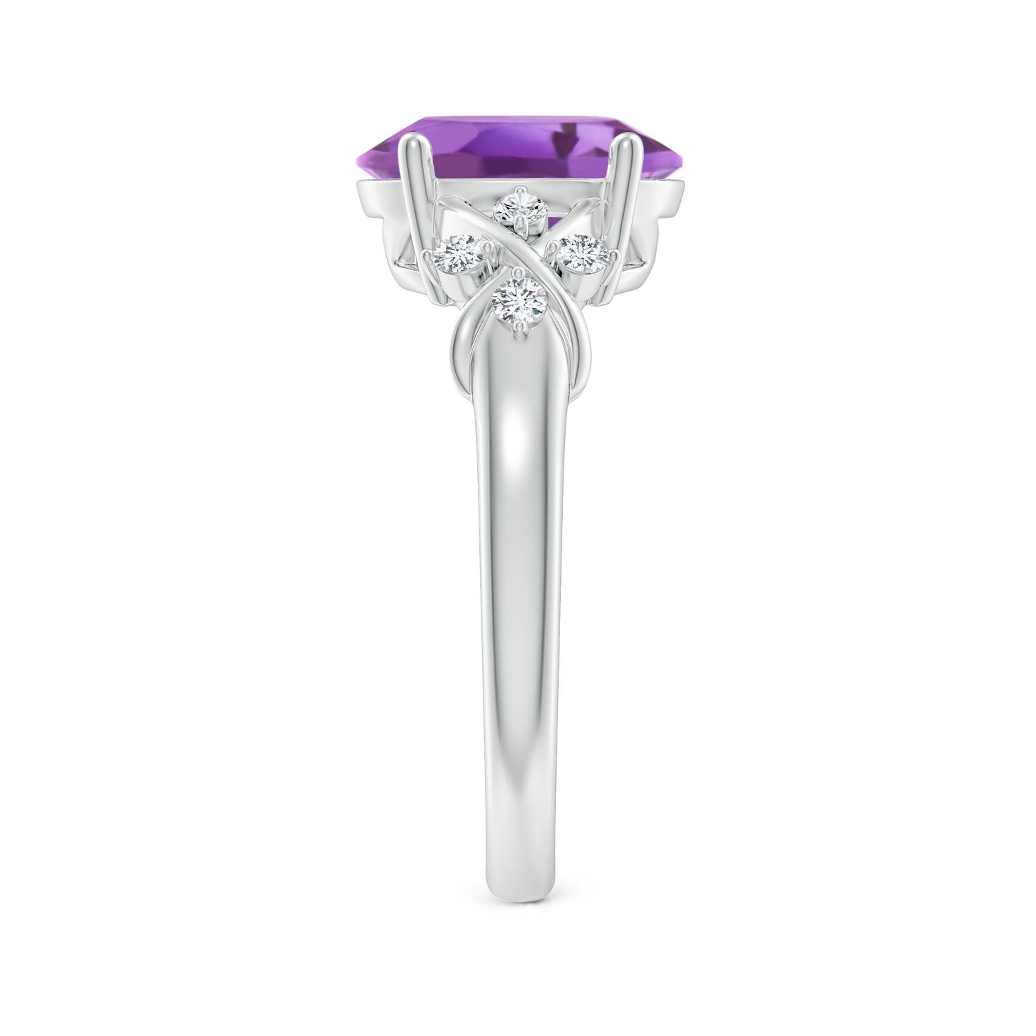 A - Amethyst / 2.45 CT / 14 KT White Gold